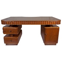 Art Deco Teak Partners Desk