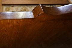 Art Deco Teak Single Bed Daybed Tulip Motif with Teak Slats