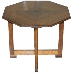 Art Deco Teak Small Hexagonal Dining Table