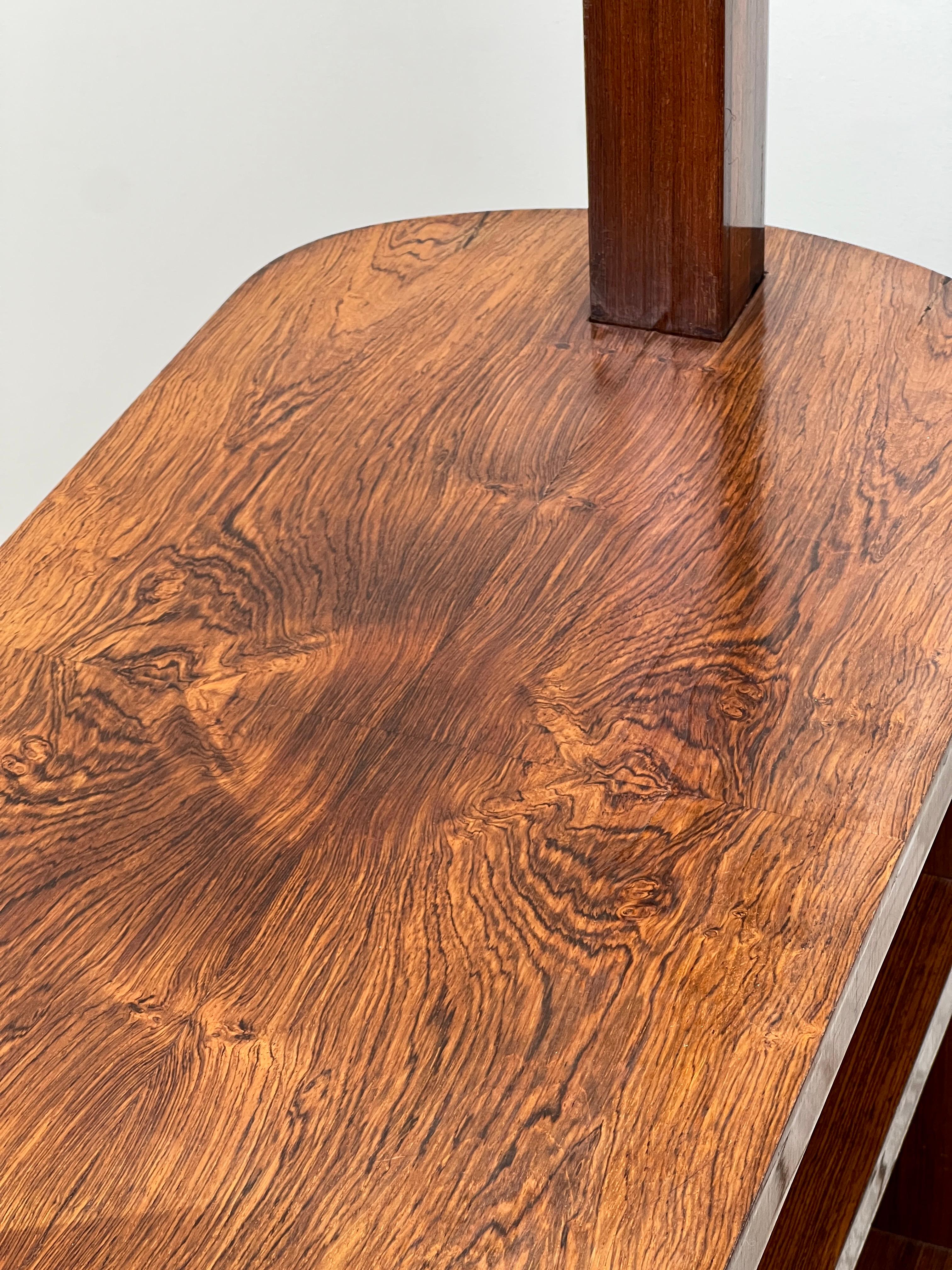 Art Deco Teak Standard Lamp Table For Sale 6