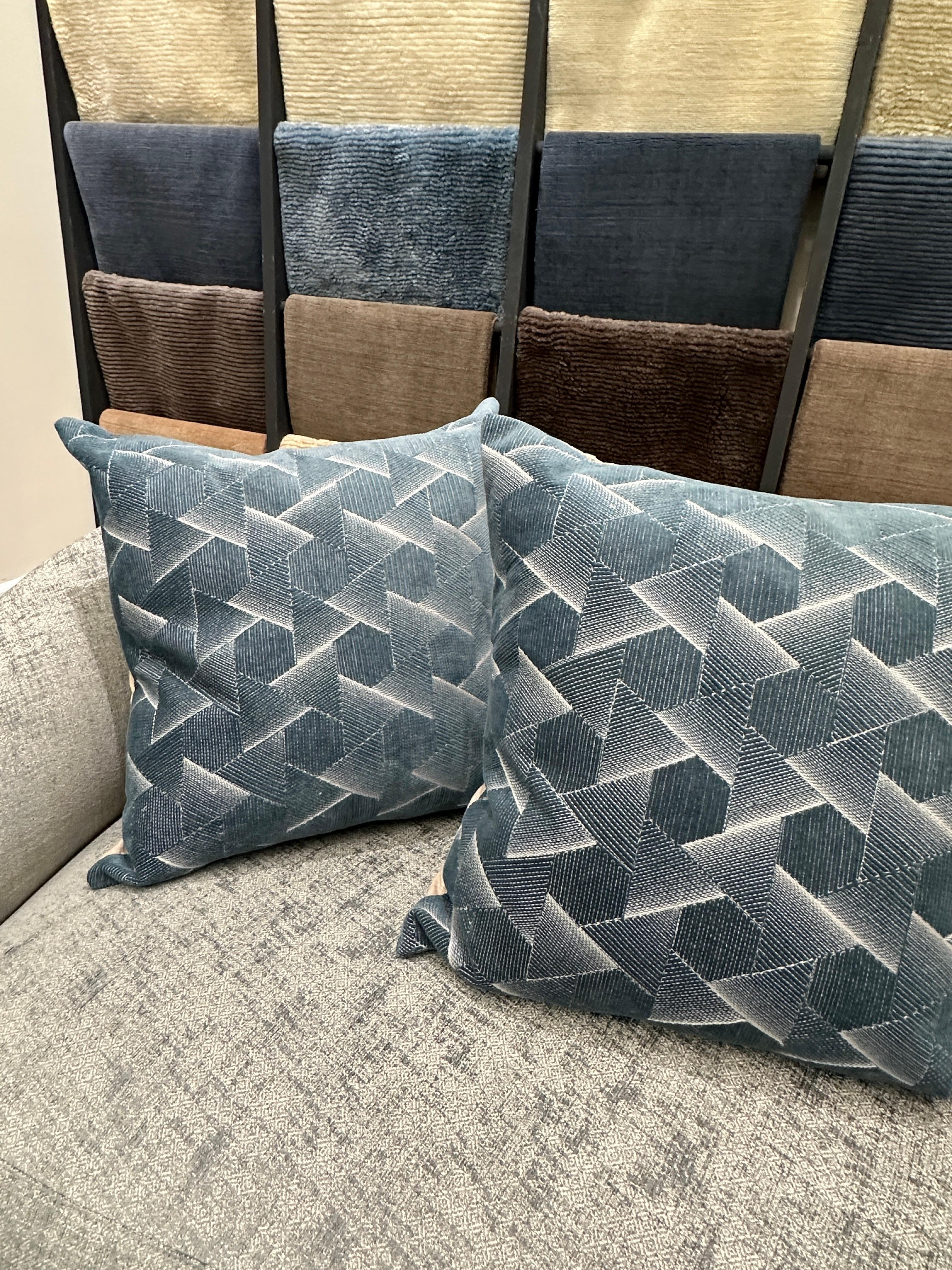 Bohème Coussin décoratif Art Déco bleu sarcelle en vente