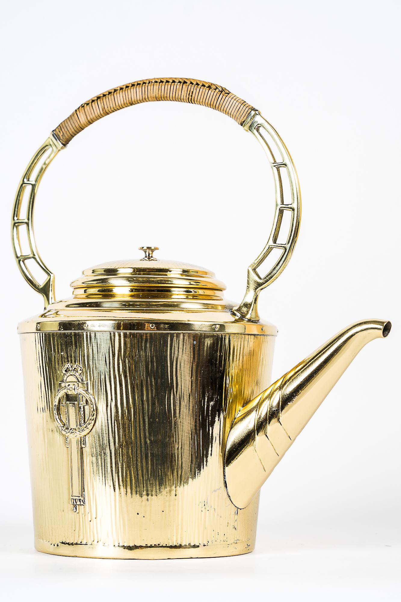 Lacquered Art Deco Tee Can by Argentor, Vienna, Around 1920s
