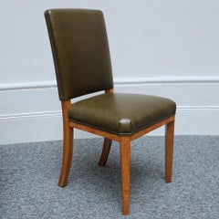 Art Deco Ten Seater Satinwood Dining Table and Ten Chairs by Waring & Gillow