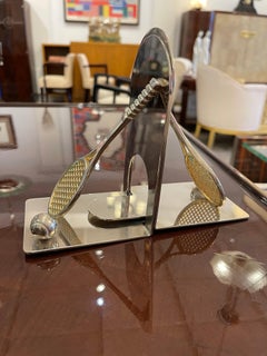 Art Deco Tennis Racket Bookends
