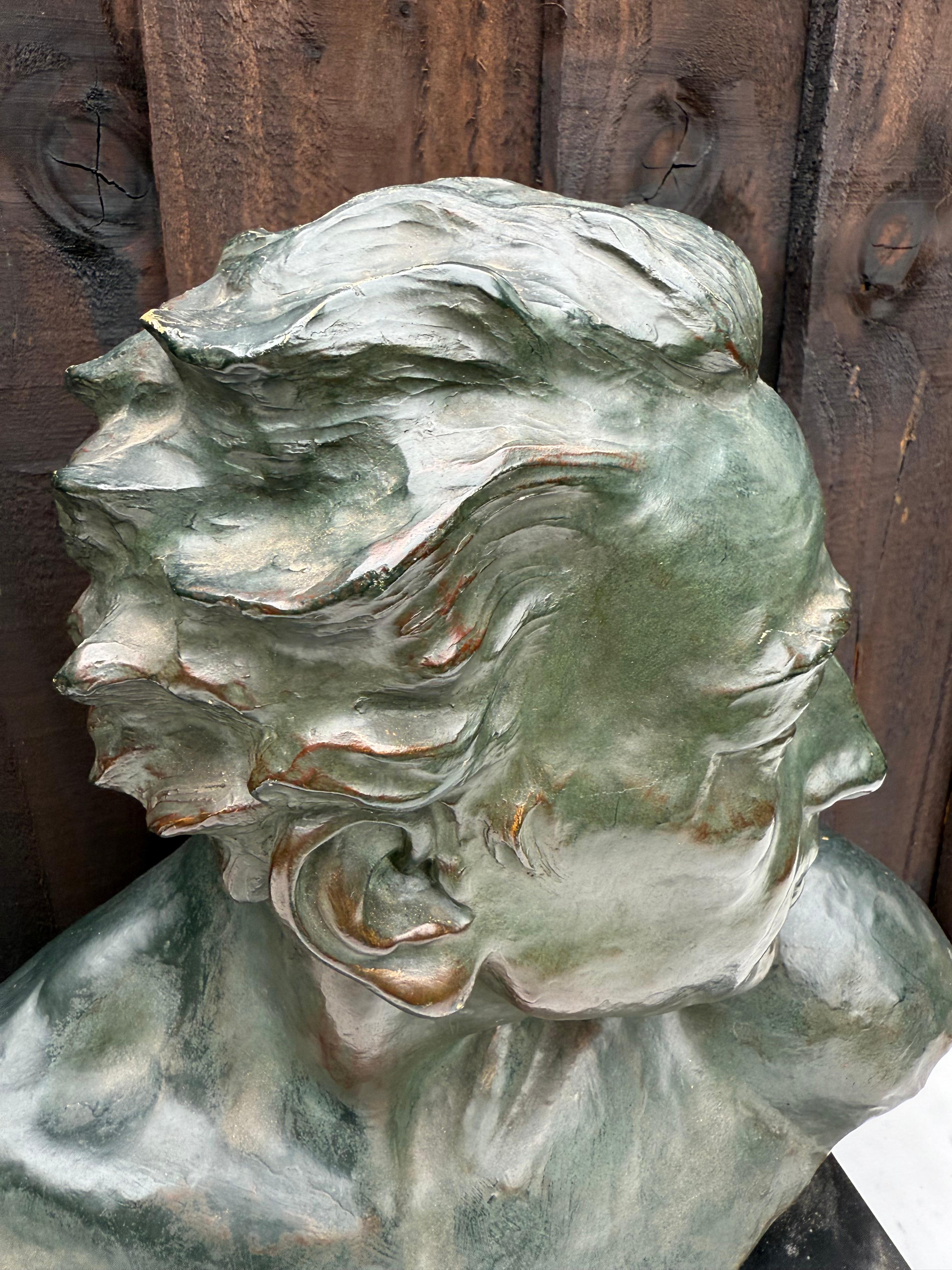 Art Deco terracotta bust of a man , J Dommisse 5
