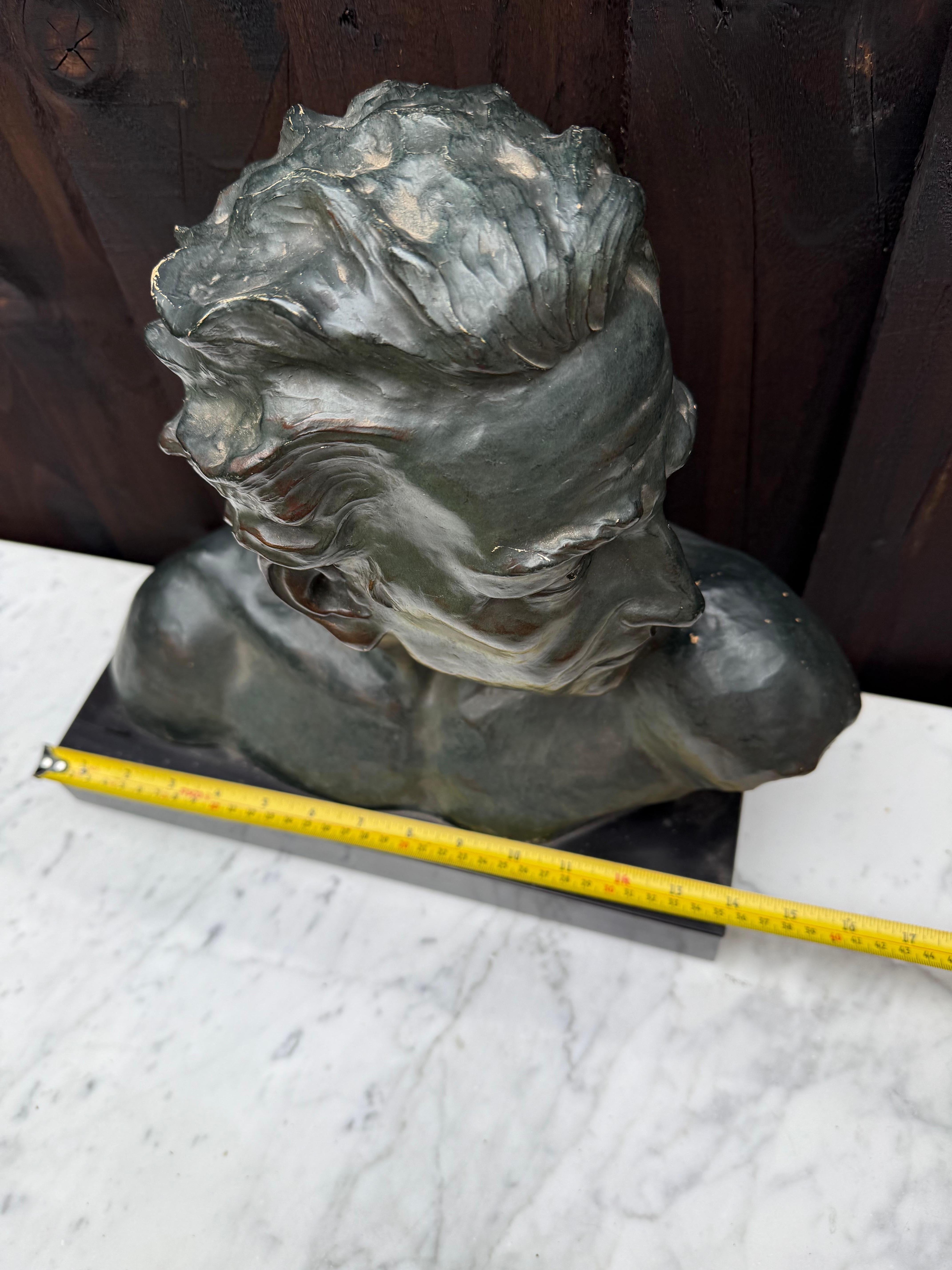 Art Deco terracotta bust of a man , J Dommisse 7