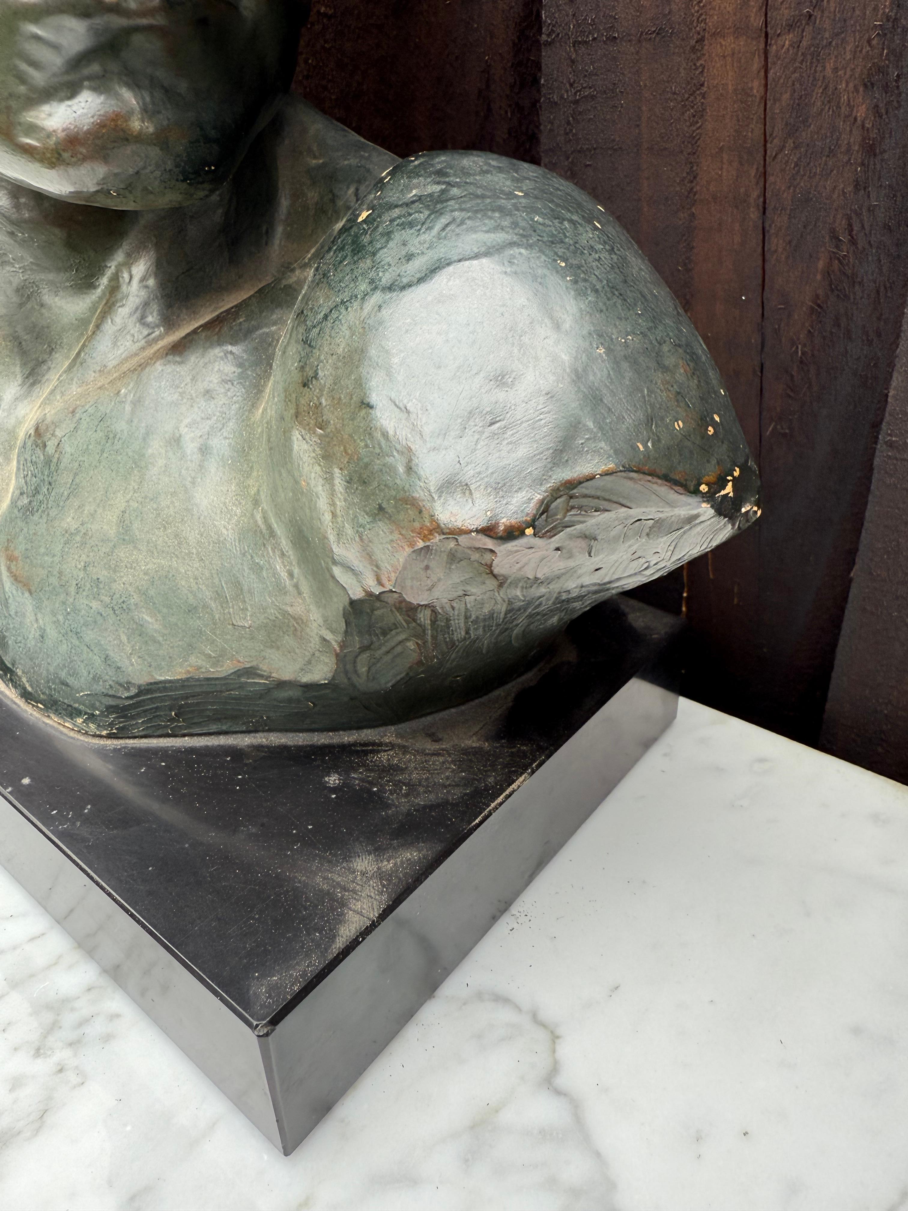 Art Deco terracotta bust of a man , J Dommisse 3