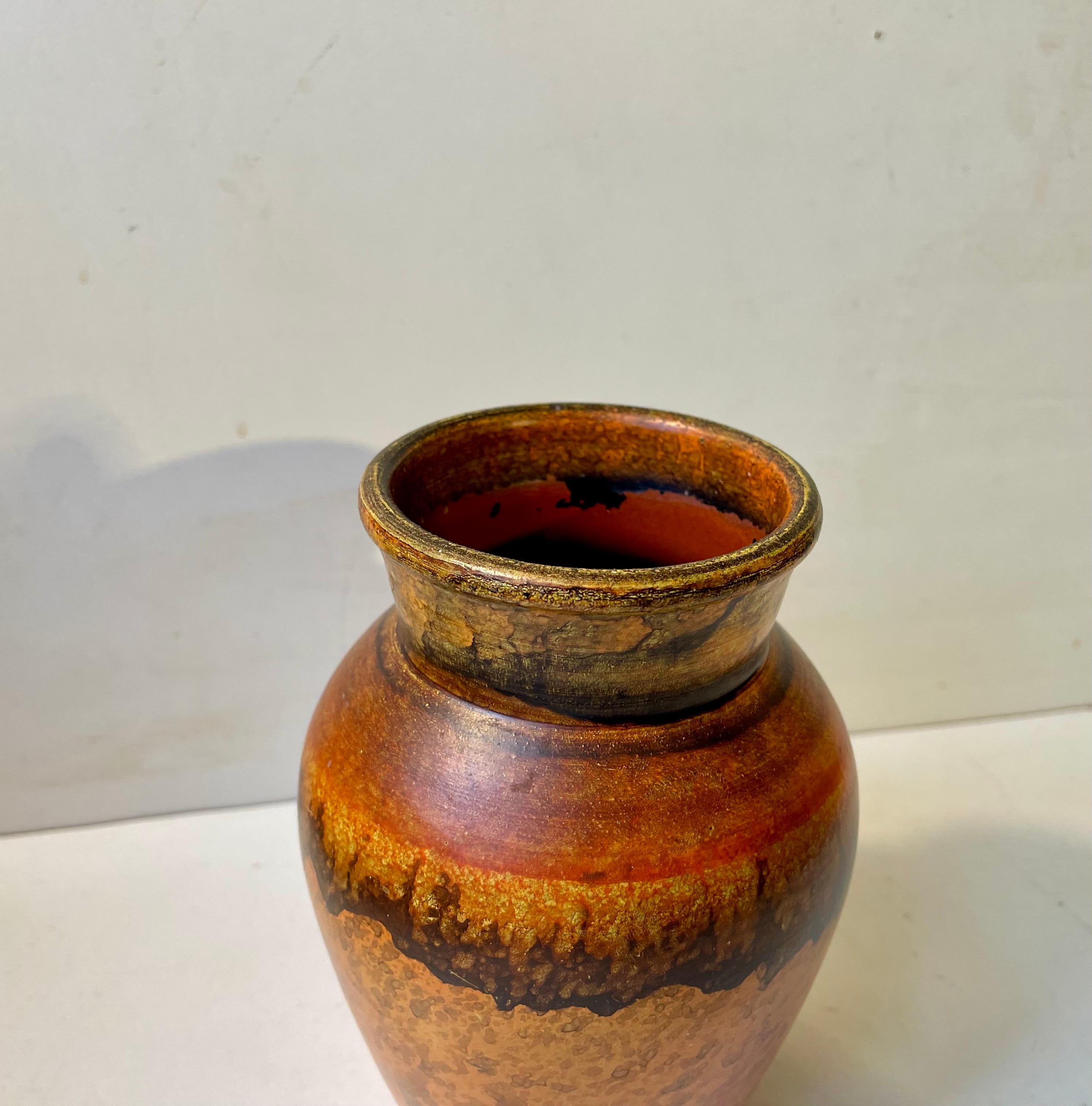 Smaltato Vaso in terracotta Art Déco con smalto 