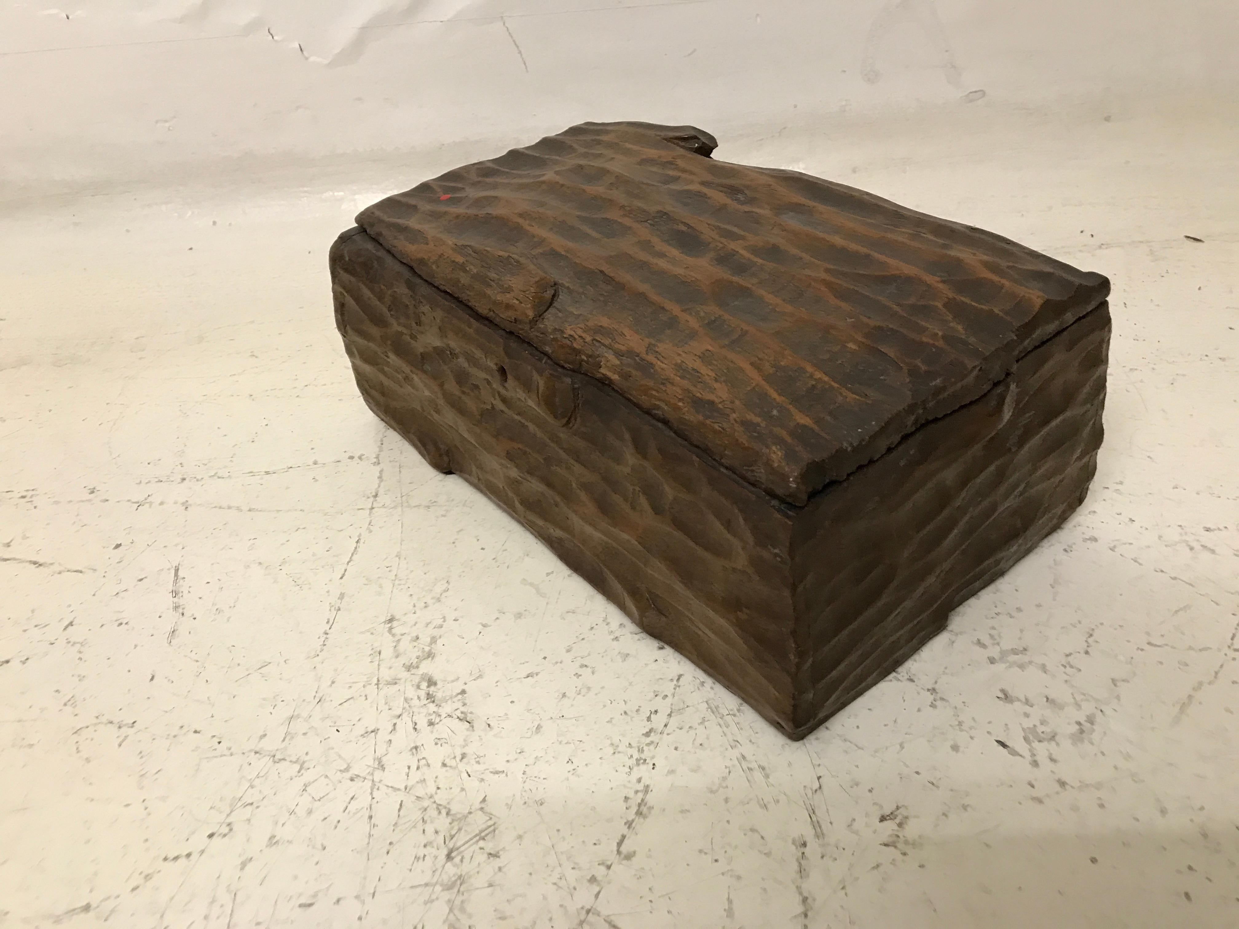 Hand-Carved Art Deco the Box with the Red Dot, 1930, France For Sale