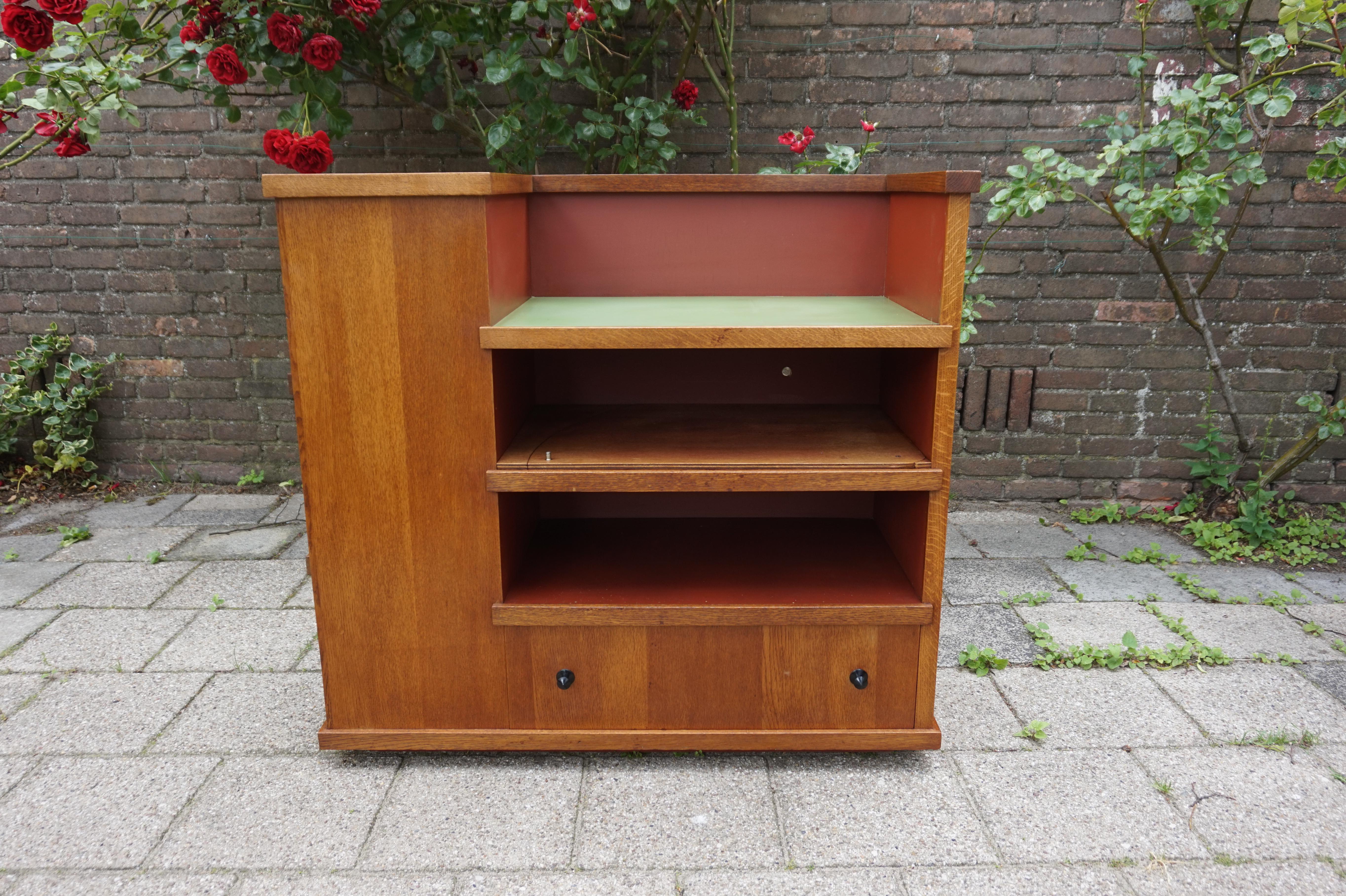 Art Deco The Hague School Style Drinks Cabinet / Sideboard / Small Credenza 1920 1