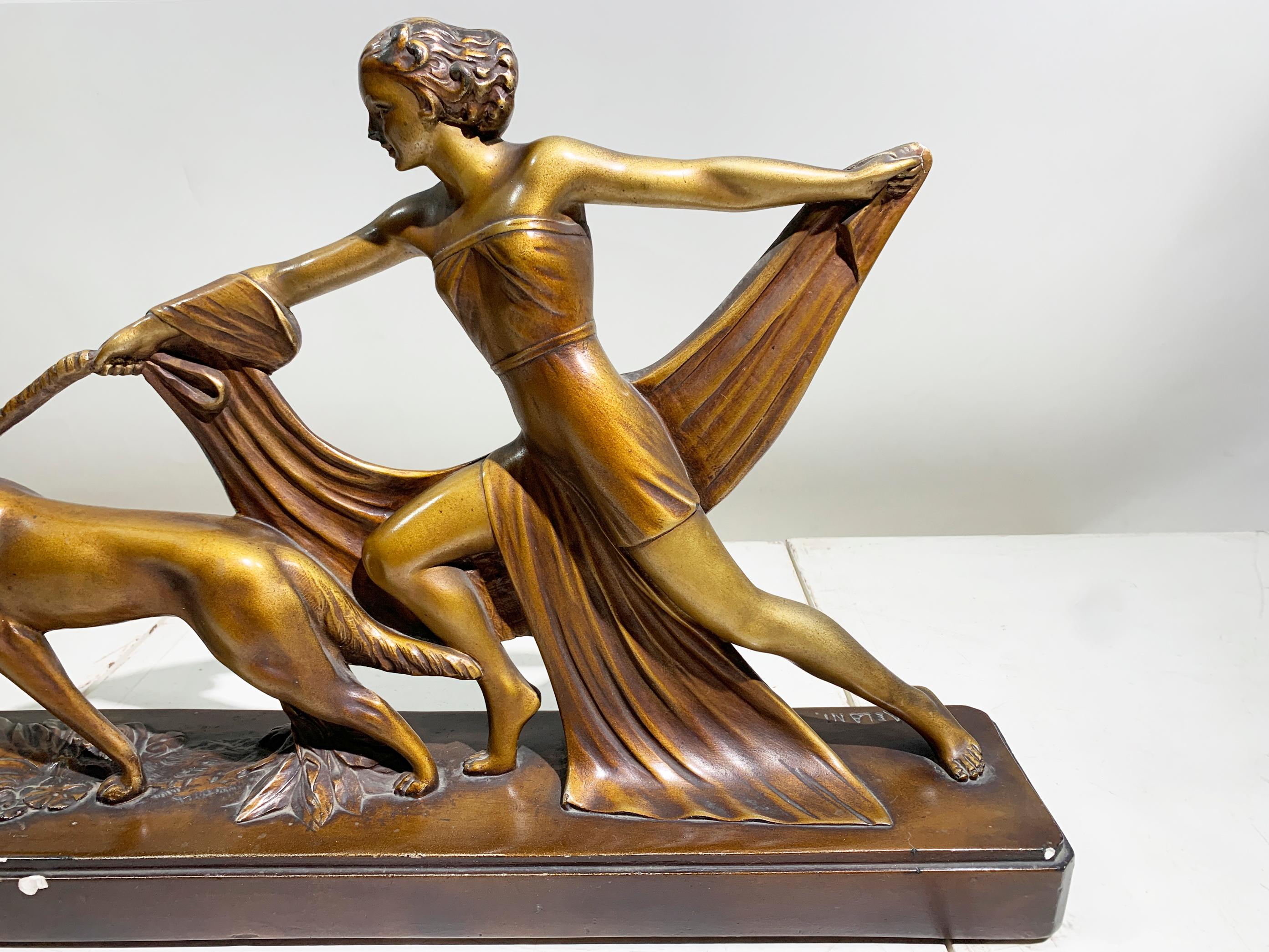 Scultura patinata Art Deco 