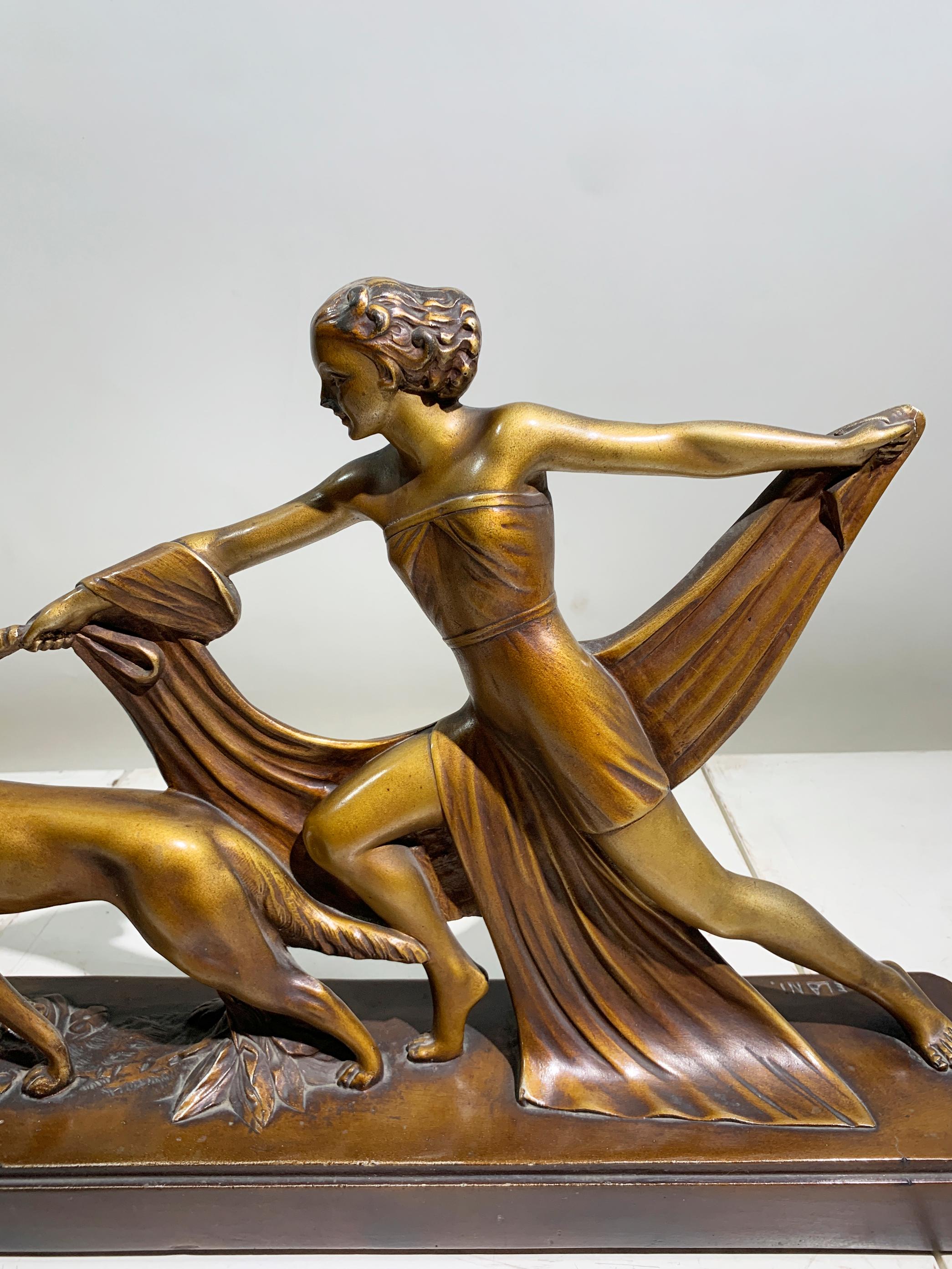 Scultura patinata Art Deco 