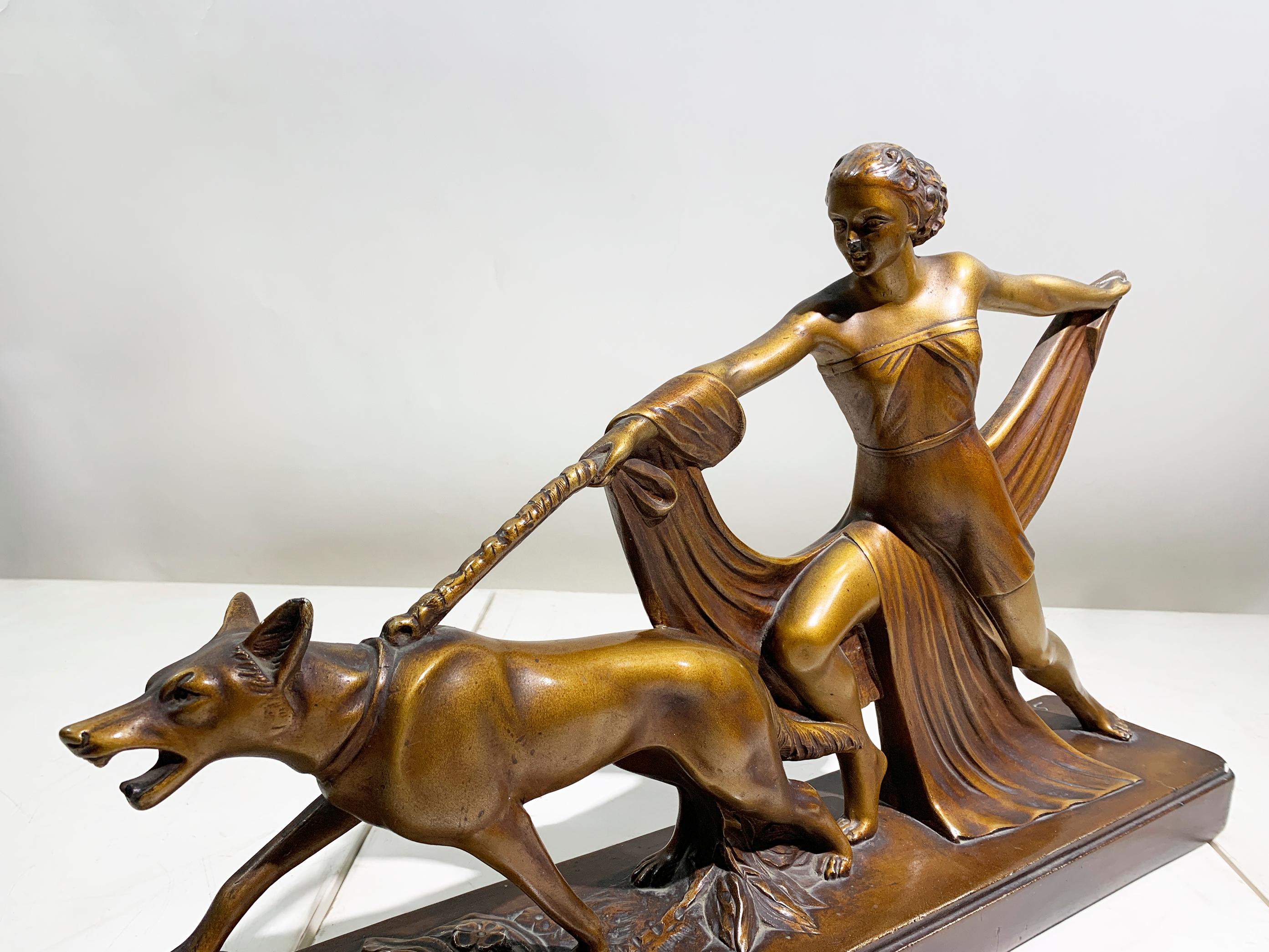 Scultura patinata Art Deco 