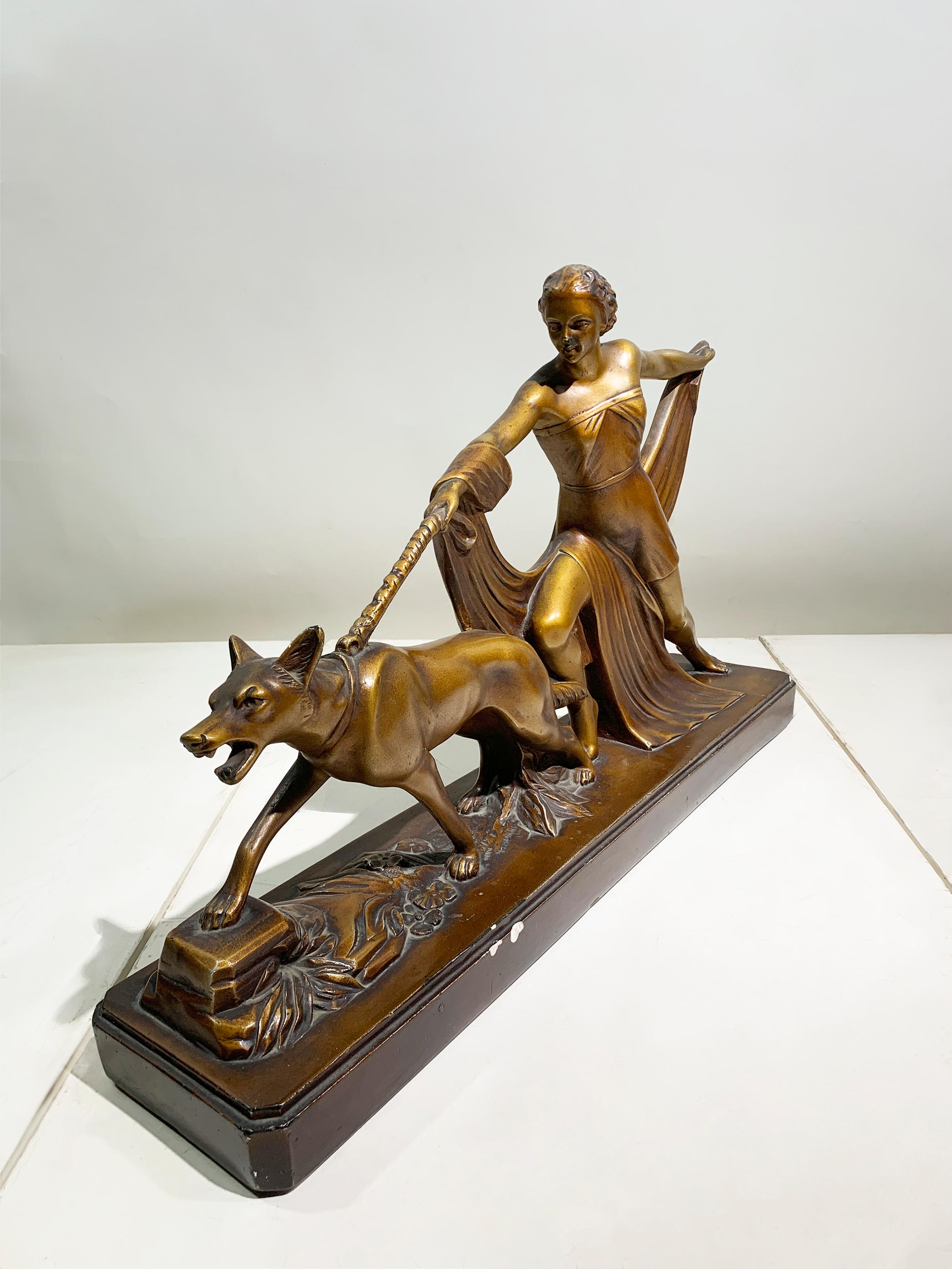 Art Déco Scultura patinata Art Deco 