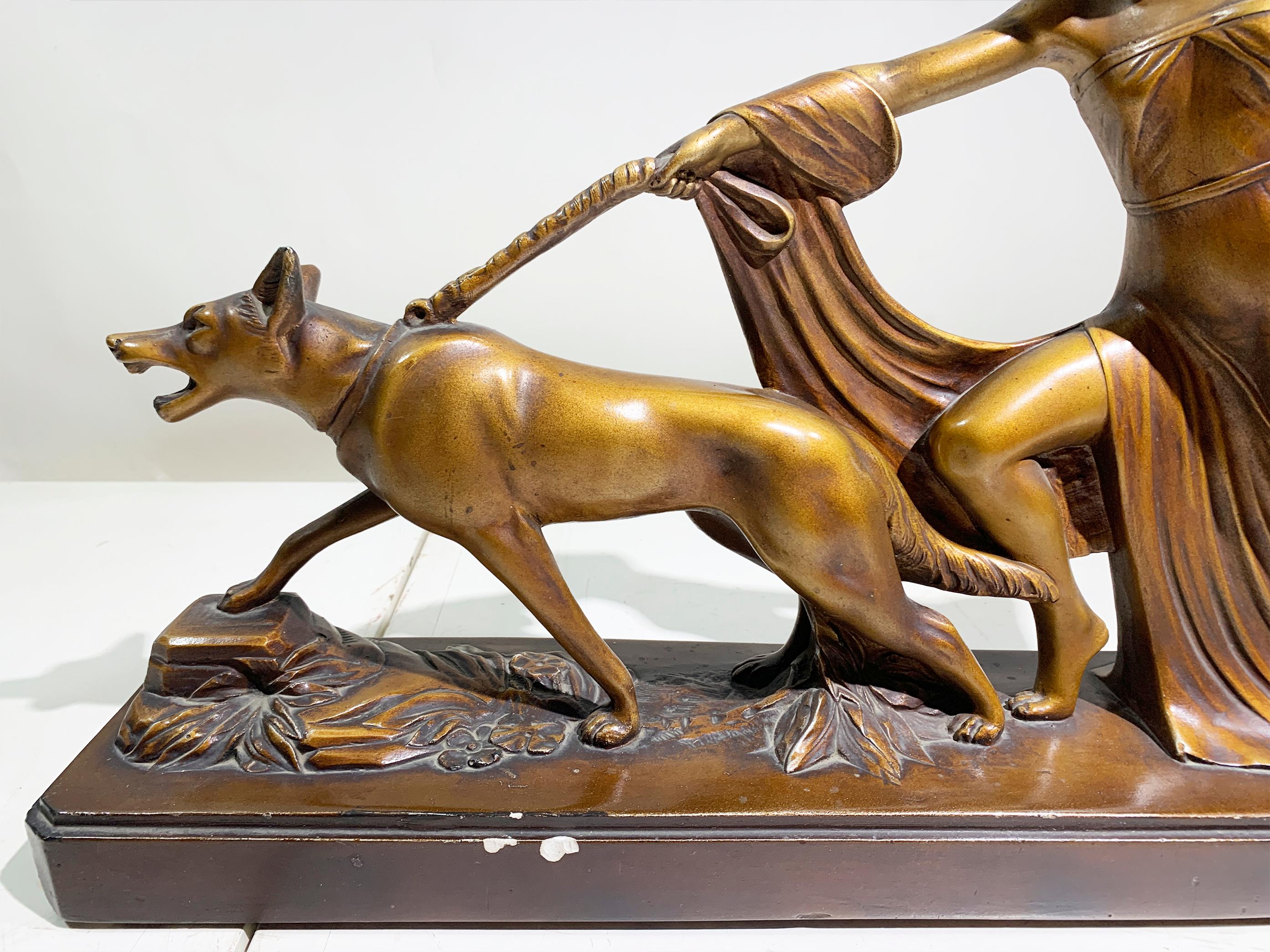 Scultura patinata Art Deco 