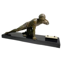 Art Deco "The Lookout" Sculpture, attributed to Jean De Roncourt, Circa 1930's