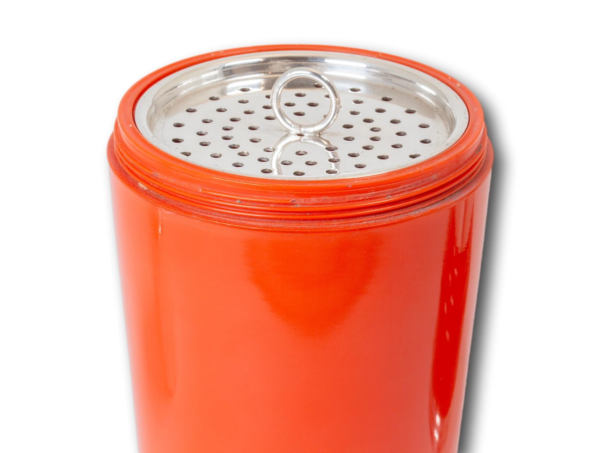 Art Deco The Master Incolor Orange Cocktail Shaker For Sale 10