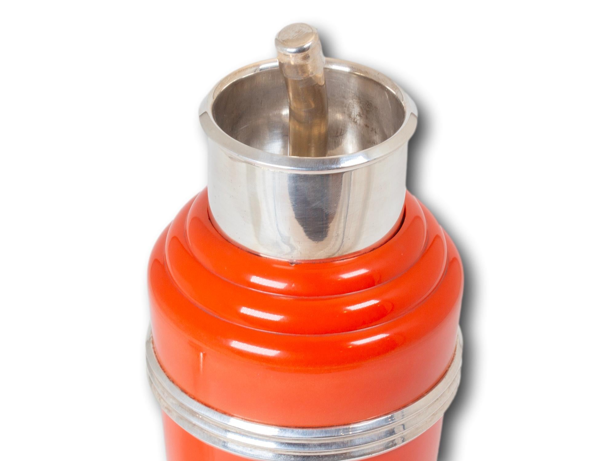 Art Deco The Master Incolor Orange Cocktail Shaker For Sale 11