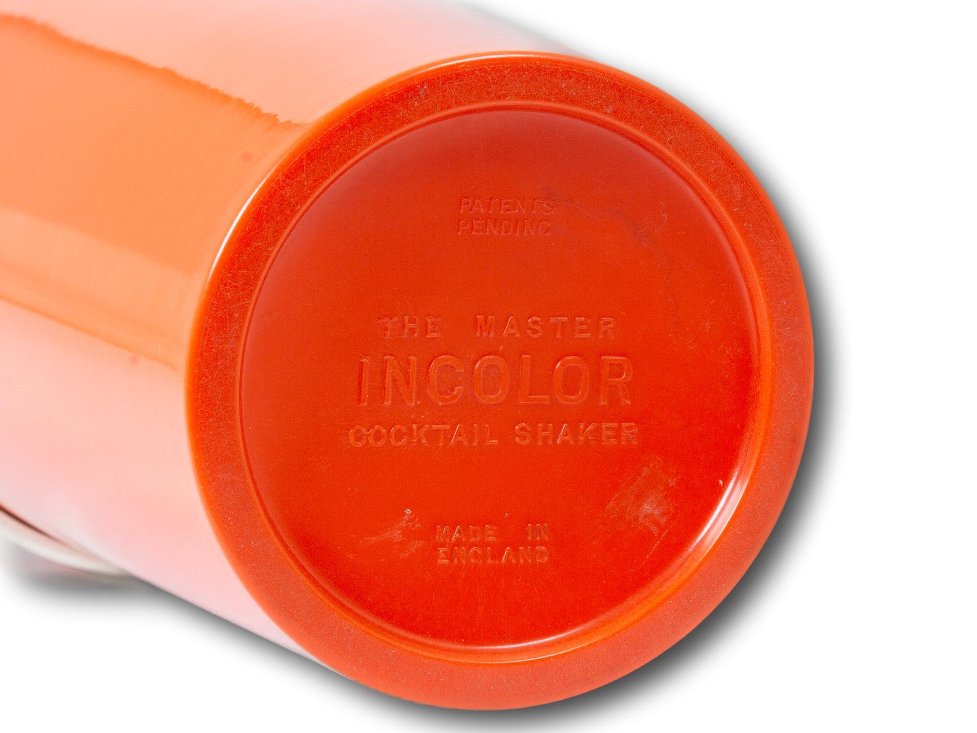 Art Deco The Master Incolor Orange Cocktail Shaker For Sale 13