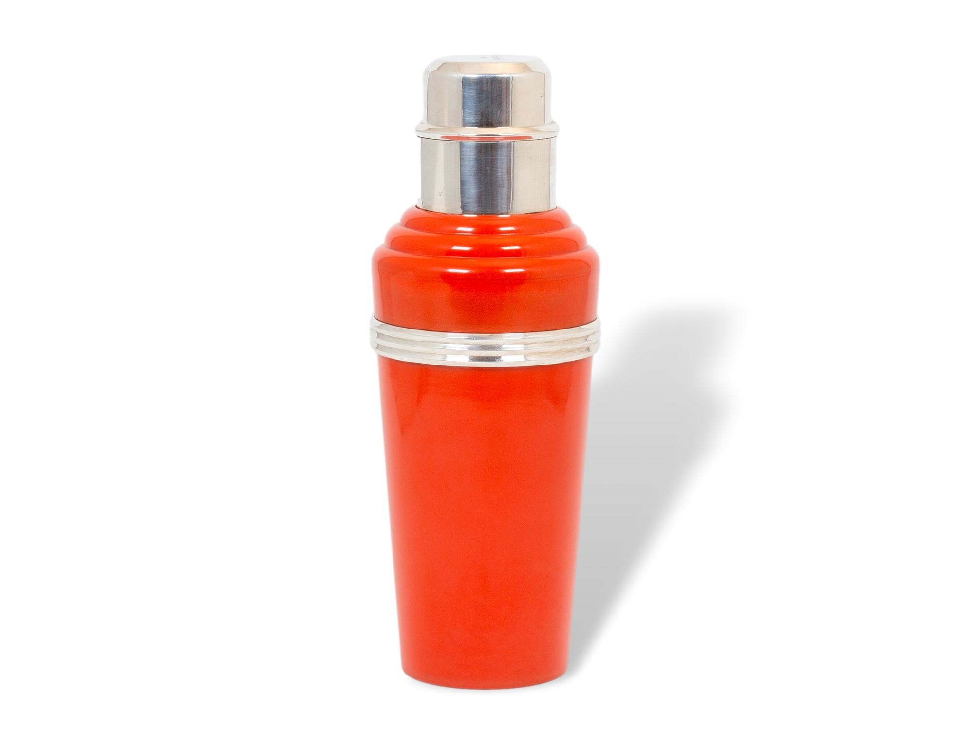 Orange Colour 

From our Barware collection, we are delighted to offer The Master Incolor Orange Cocktail Shaker. The Cocktail Shaker a world famous icon from the Art Deco period with its vibrant red bakelite (moulded urea formaldehyde) tapered