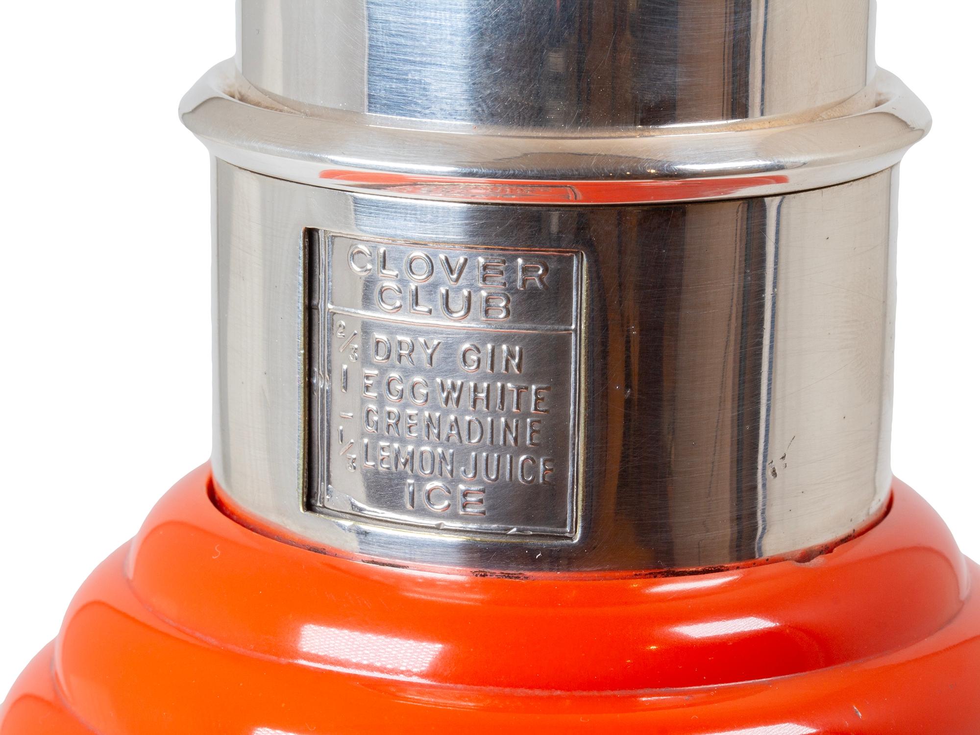 Bakelite Art Deco The Master Incolor Orange Cocktail Shaker For Sale