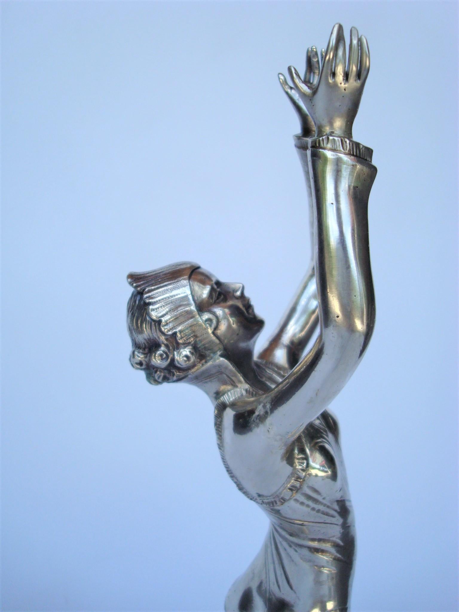 Bronze Art Deco Theatrical Dancing Figure by Josef Lorenzl, Austria 1920´s For Sale