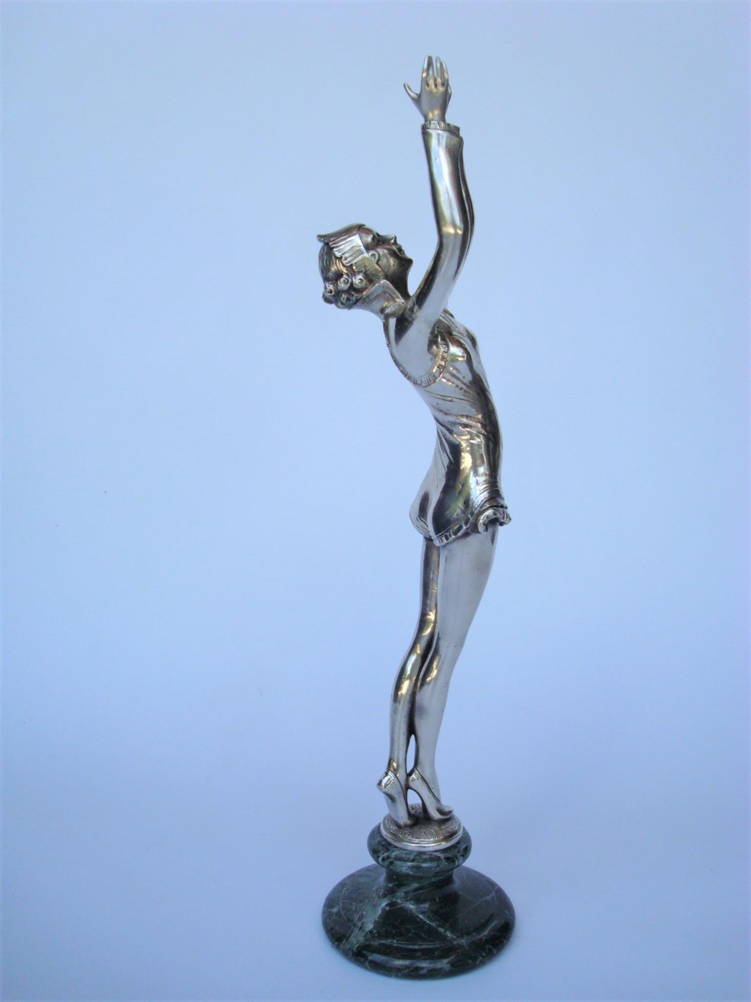 Figure de danseuse de théâtre Art déco par Josef Lorenzl, Autriche, années 1920 en vente 1