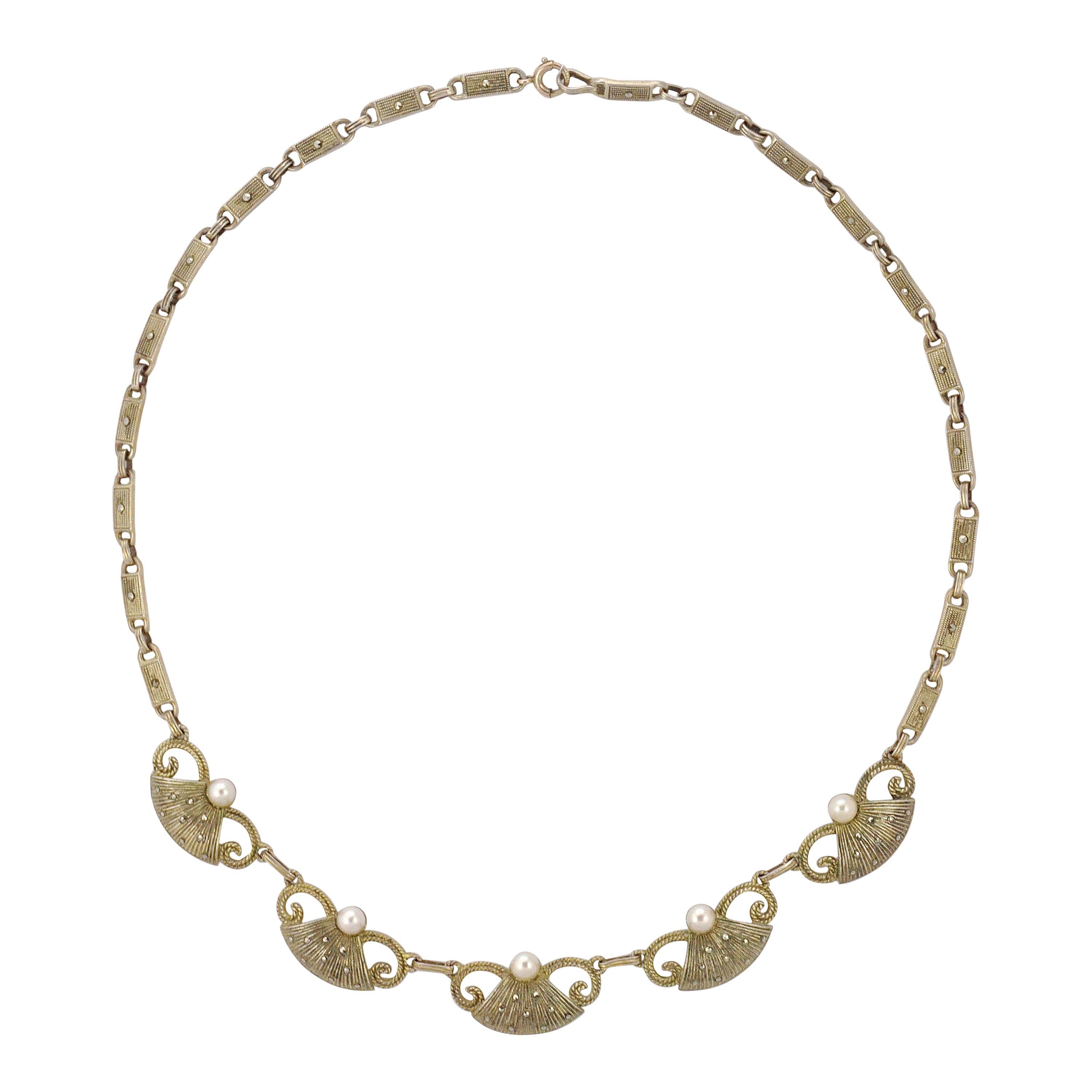 1915 Art Deco Sterling Silver Marcasite Necklace at 1stDibs | art deco ...