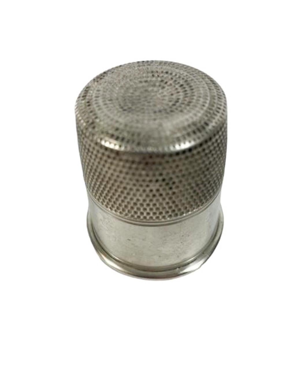 American Art Deco Thimble Form Spirit Measure / Jigger marked 