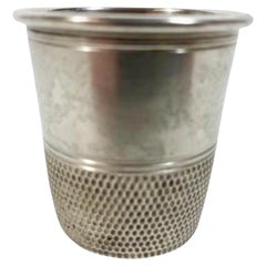 Art Deco Thimble Form Spirit Measure / Jigger marked "STERLING"