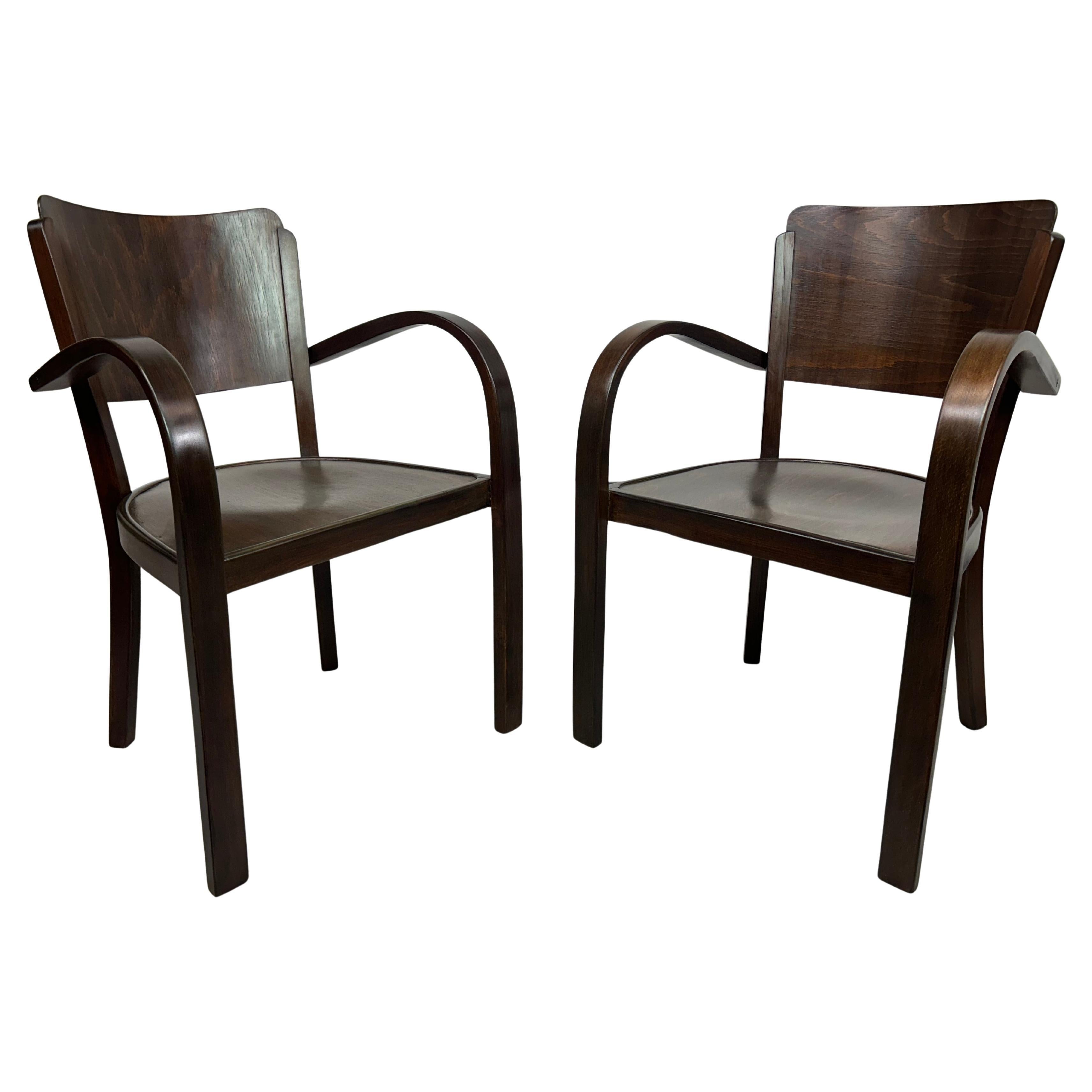 Art deco Thonet armchairs no.428