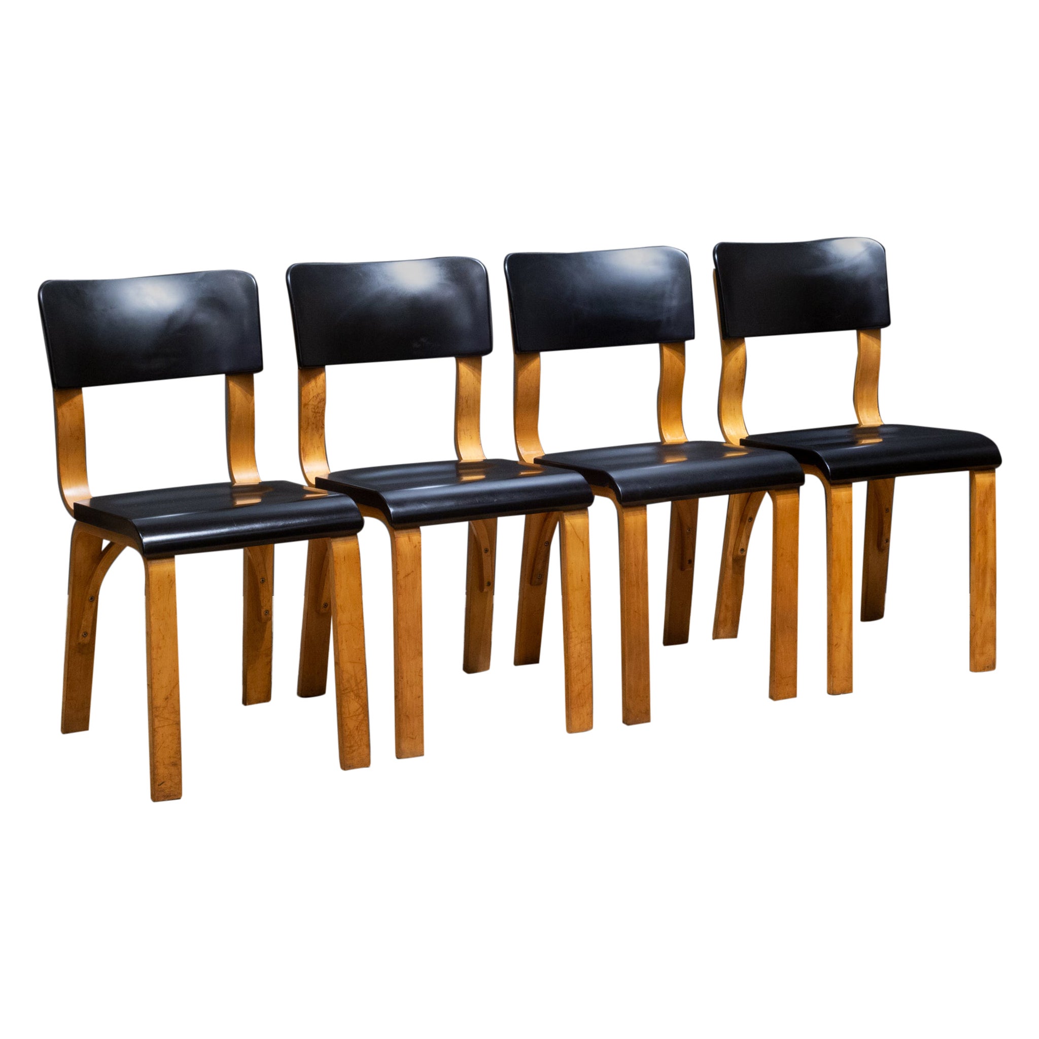 Art Deco Thonet Bentwood Bakelite Dining Chairs 1930s