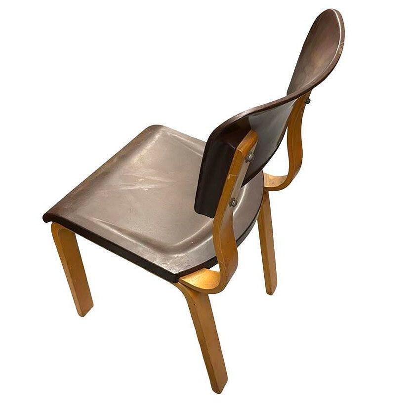 British Art Deco Thonet Bentwood Dining Chair w/ Bakelite Seat For Sale