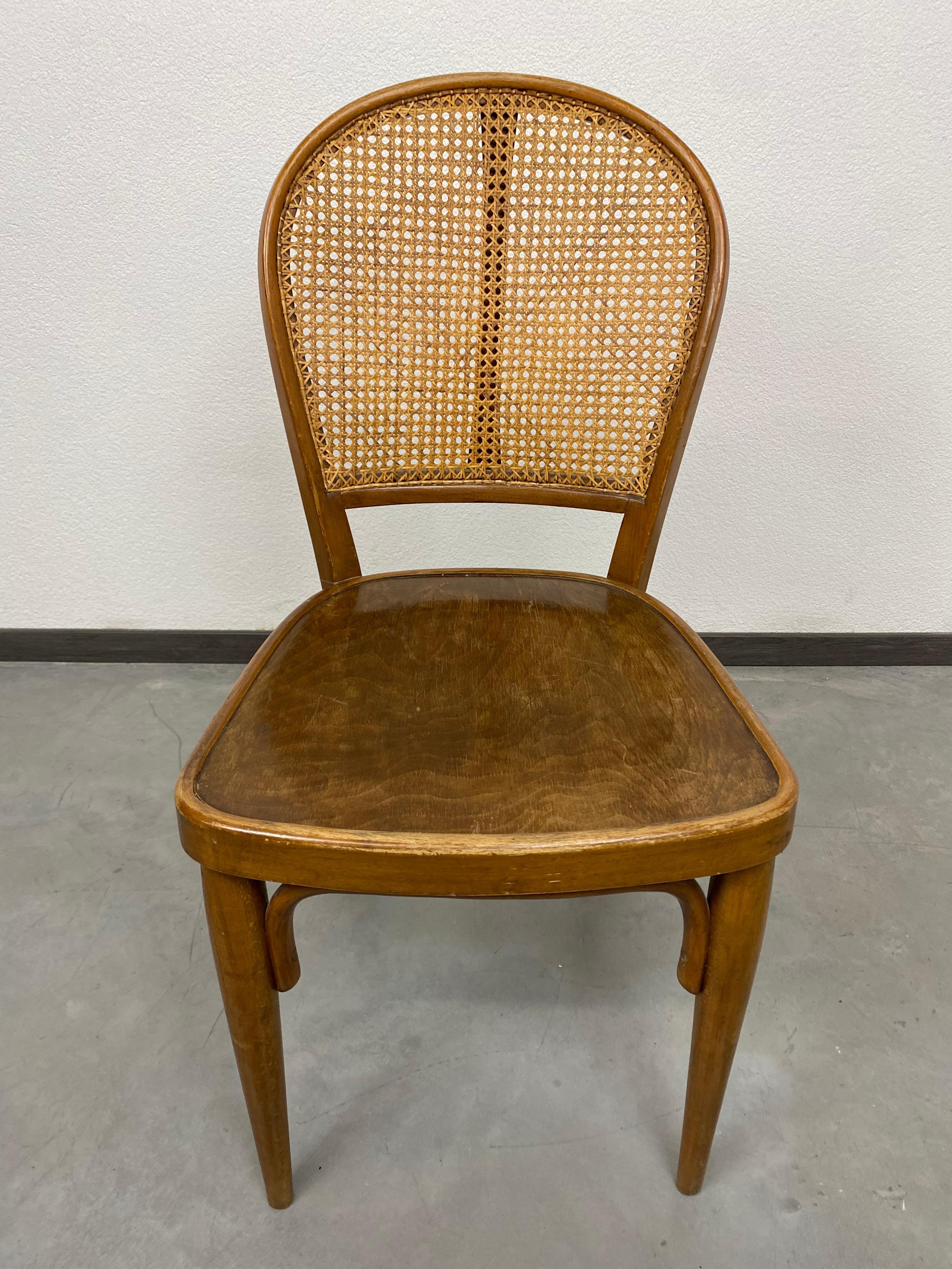 Czech Art Deco Thonet Chair in Style of Josef Frank For Sale