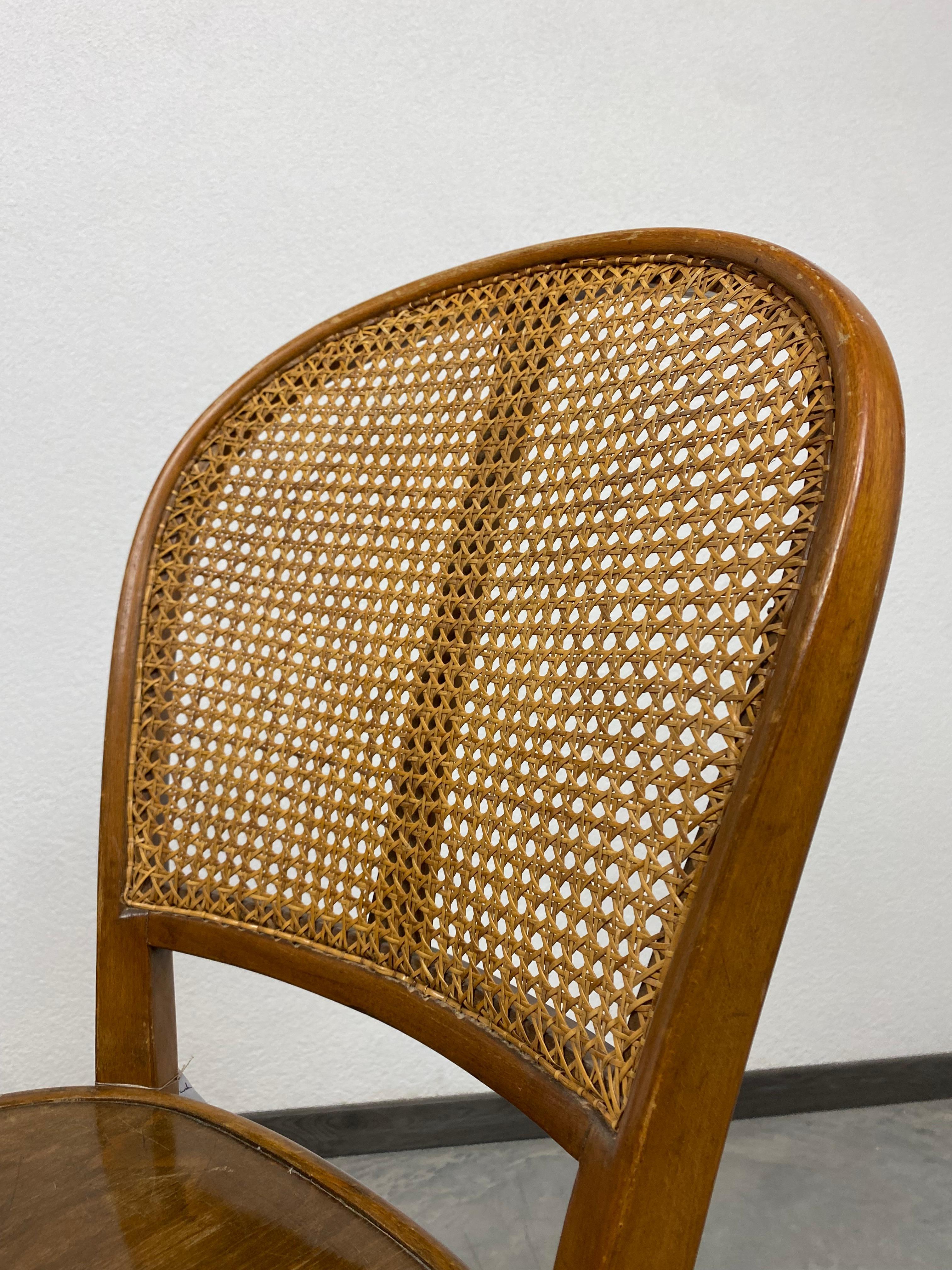 Mid-20th Century Art Deco Thonet Chair in Style of Josef Frank For Sale