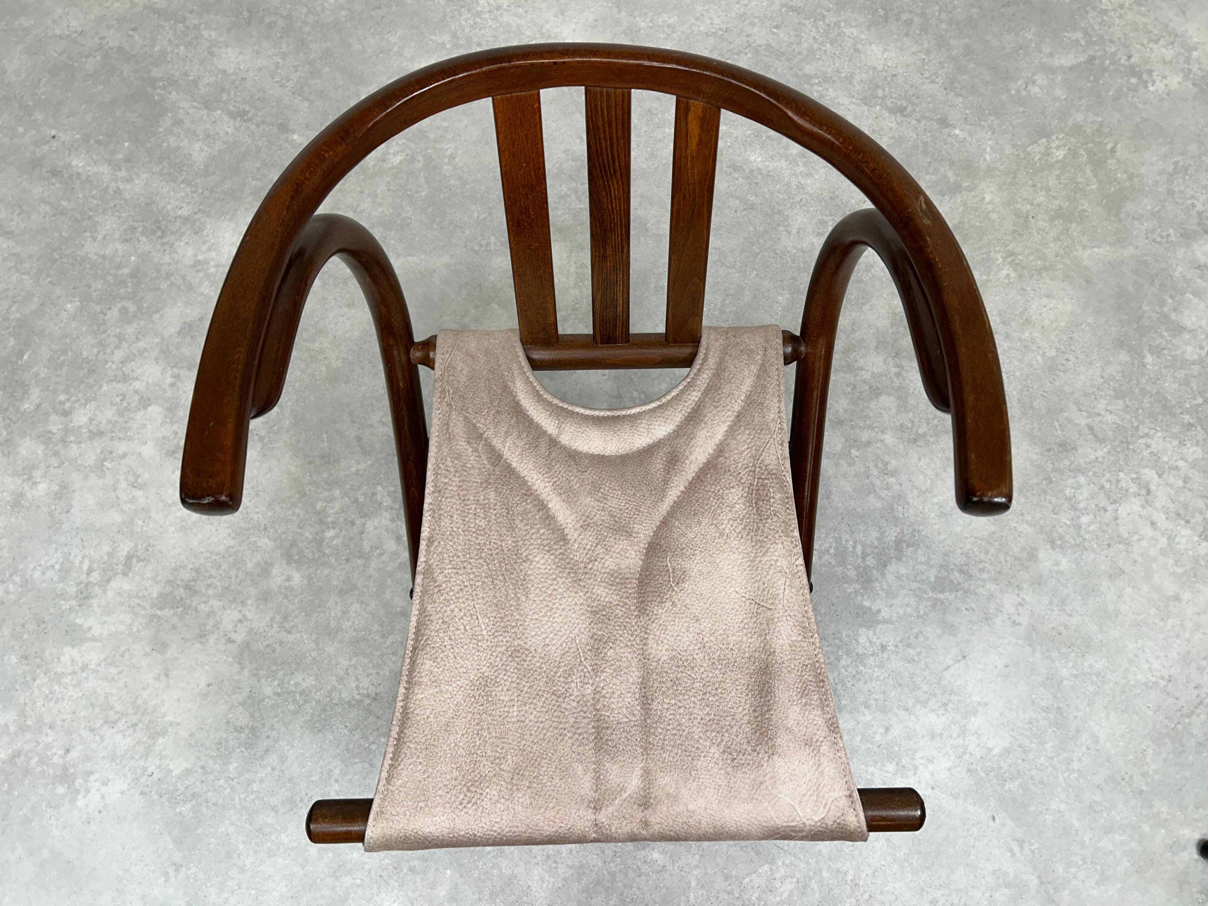 Fabric Art deco Thonet folding chairs