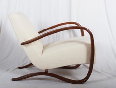 Art Deco Thonet H269 Armchair Boucé Fabric by Jindrich Halabala