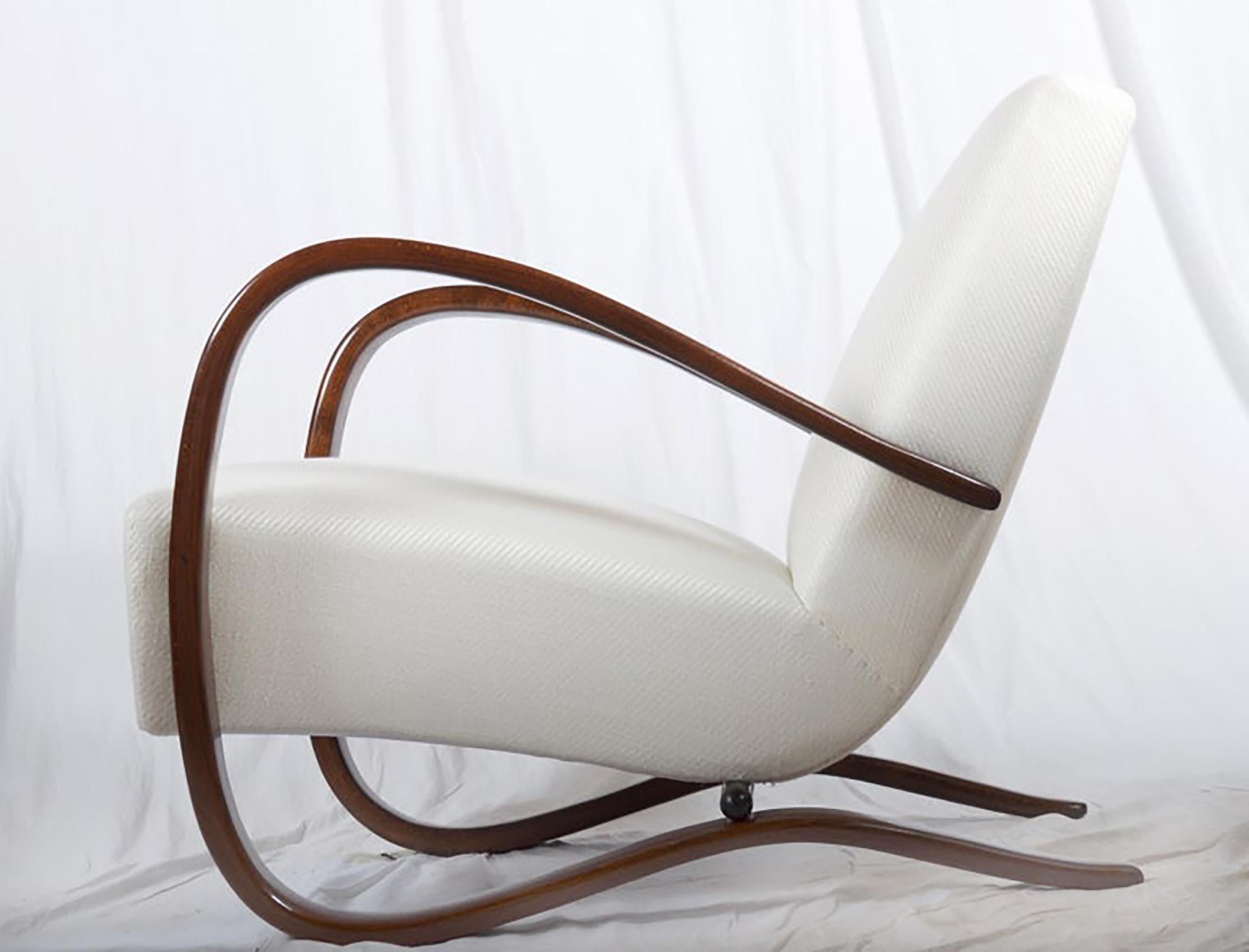 Czech Art Deco Thonet H269 Armchair by Jindrich Halabala