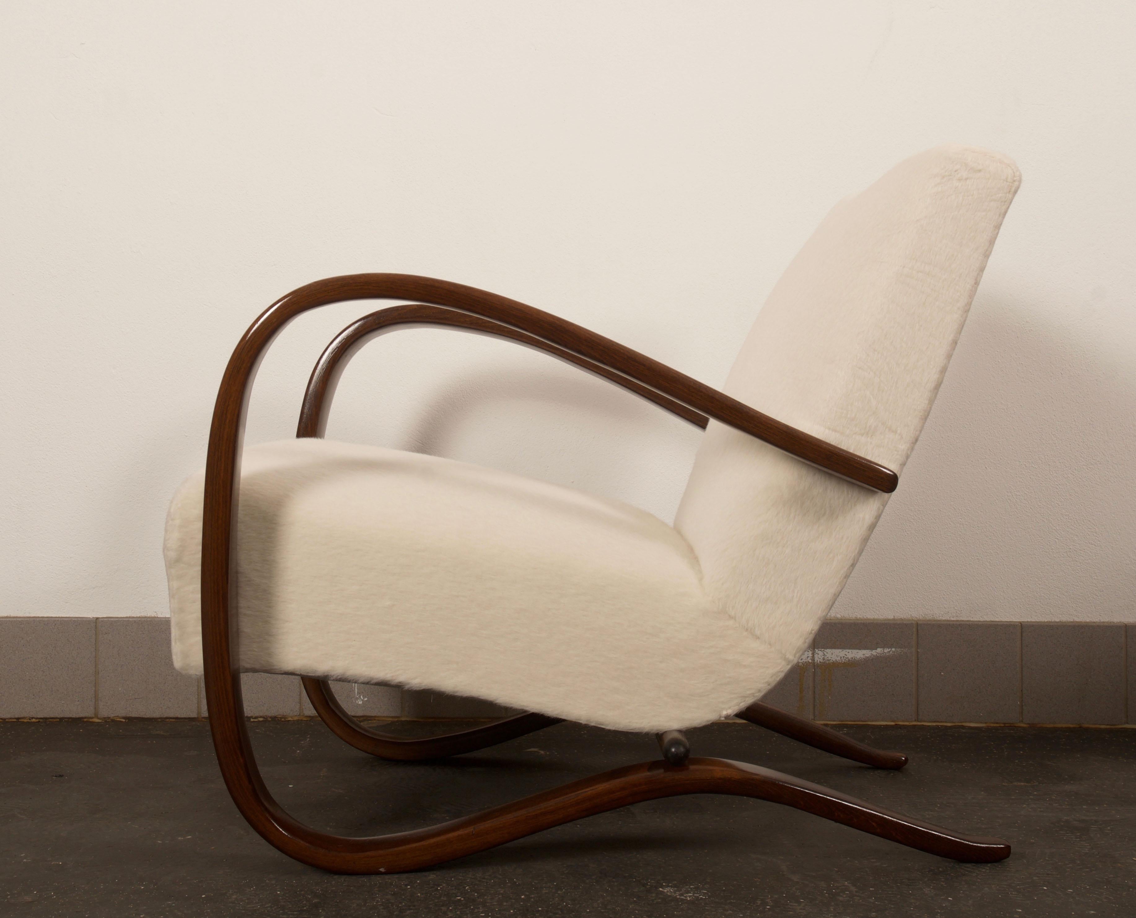 Czech Art Deco Thonet H269 Armchair by Jindrich Halabala