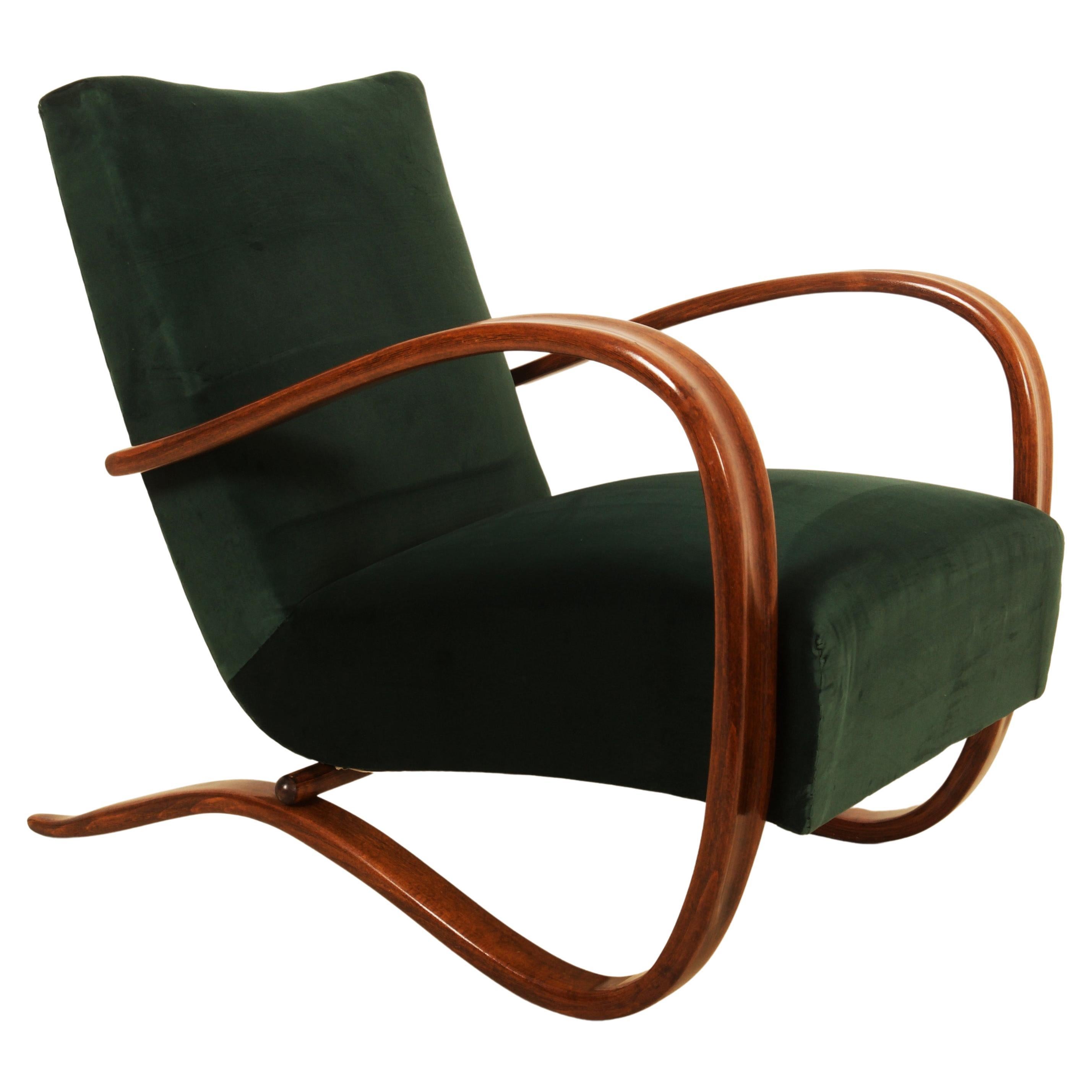 Fauteuil Art Déco Thonet H269 de Jindrich Halabala en vente