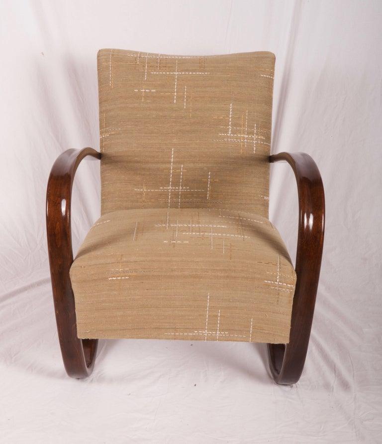 Mid-20th Century Art Deco Thonet H269 Armchairs by Jindrich Halabala For Sale