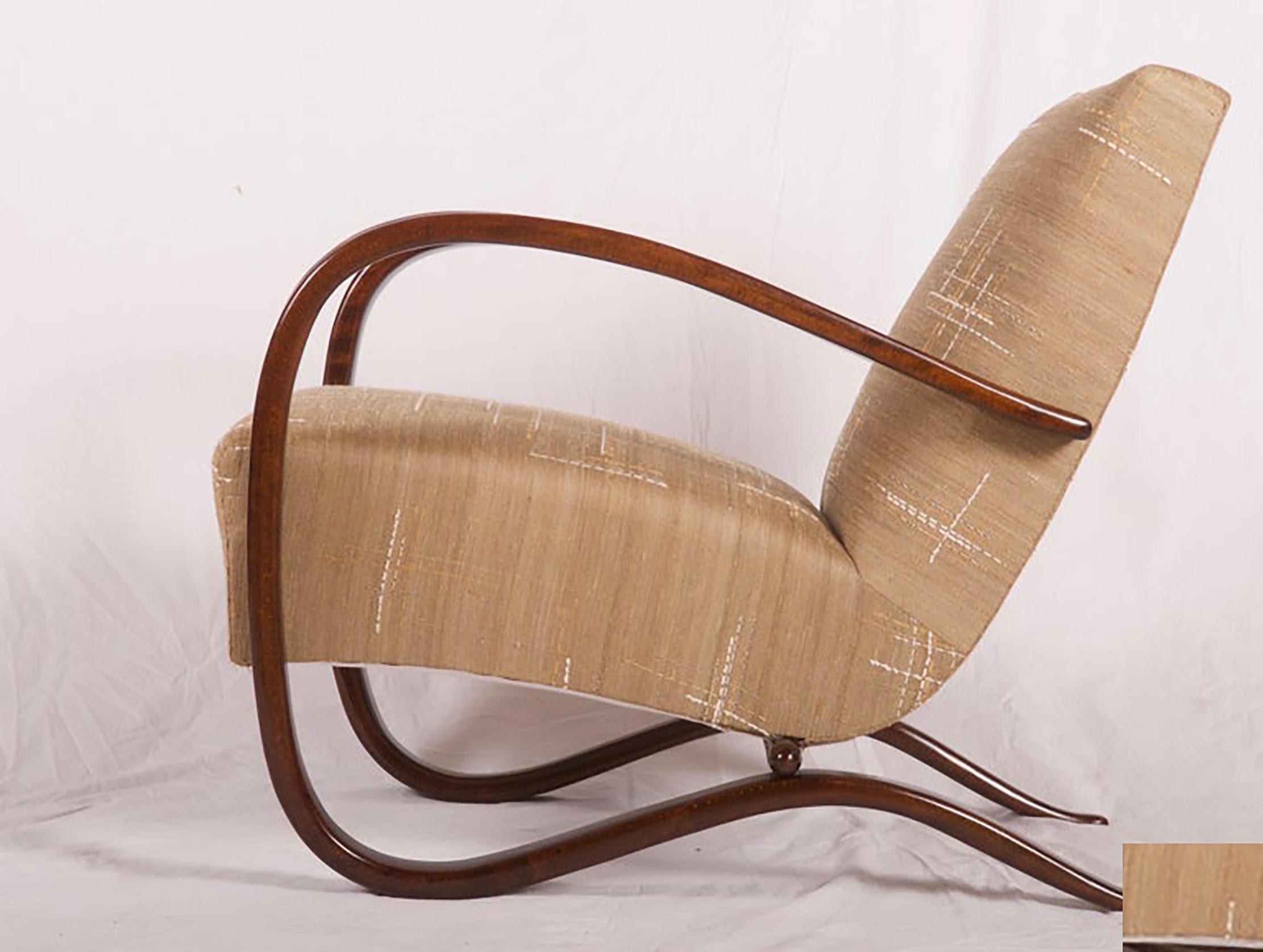Art Deco Thonet H269 Armchairs by Jindrich Halabala For Sale 1