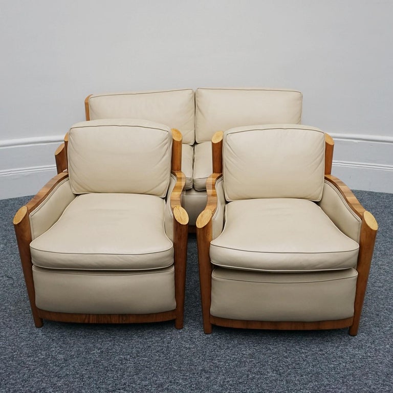 English Art Deco Three Piece Lounge Suite by Maurice Adams For Sale