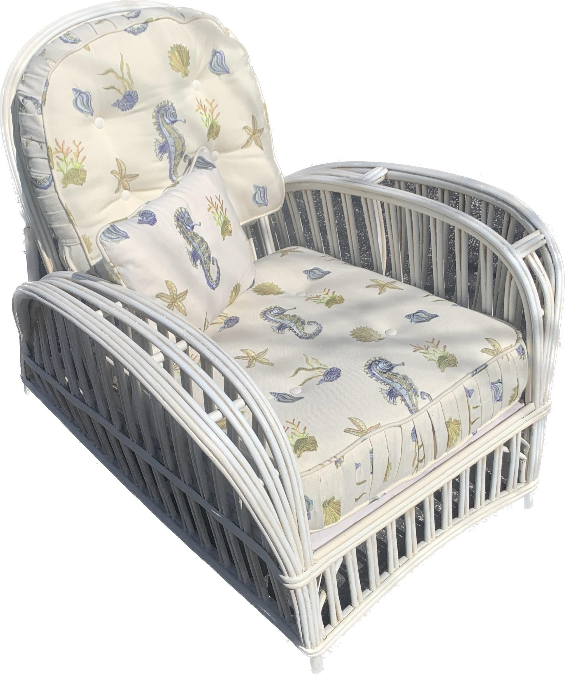 Suite en rotin Art Déco de trois pièces par The Heywood Wakefield Company en vente 1