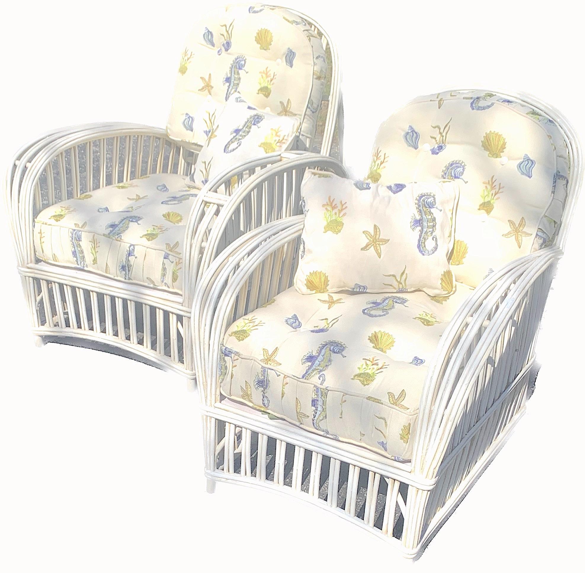 Suite en rotin Art Déco de trois pièces par The Heywood Wakefield Company en vente 4