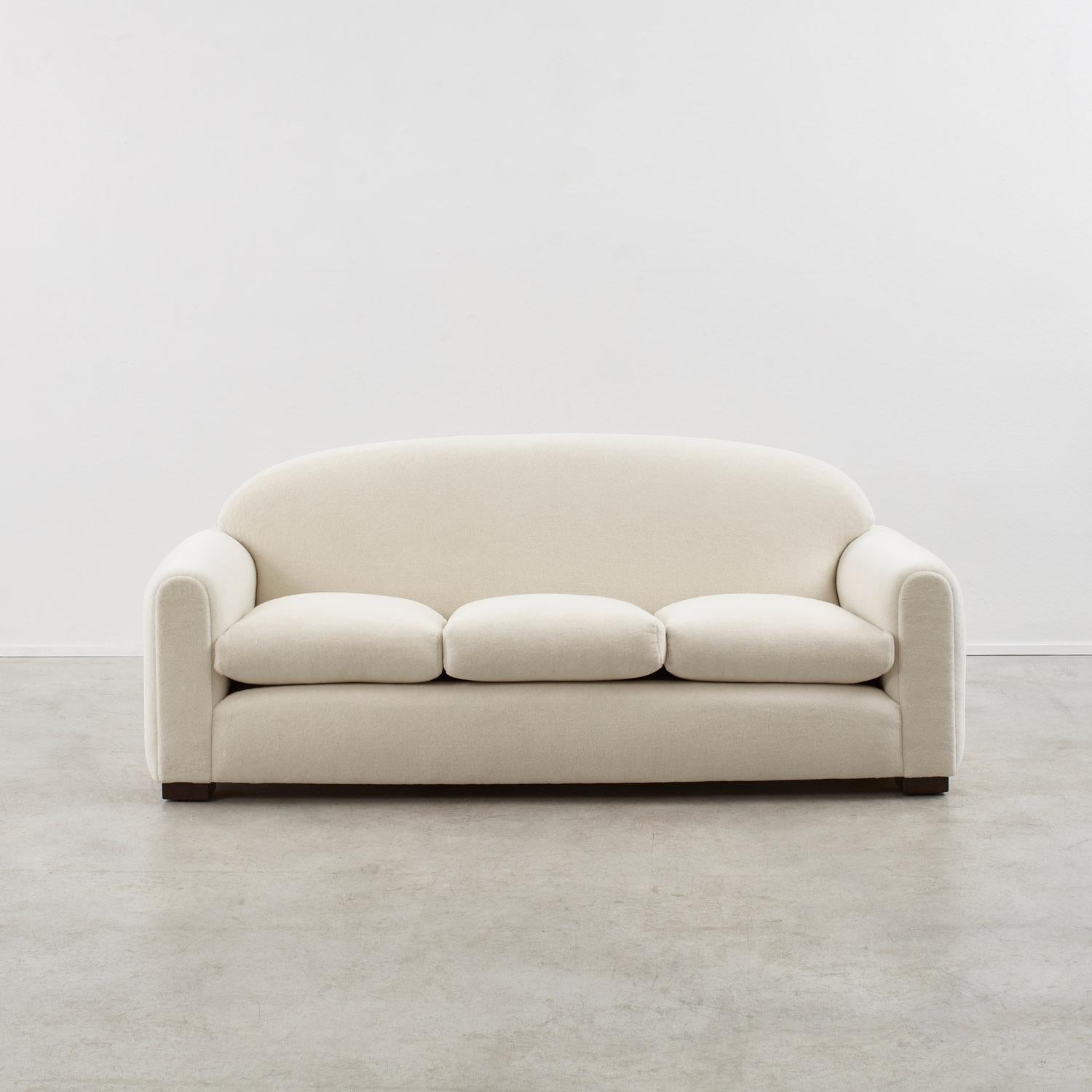 French Art Deco Three-seater club sofa - France, 1930s For Sale