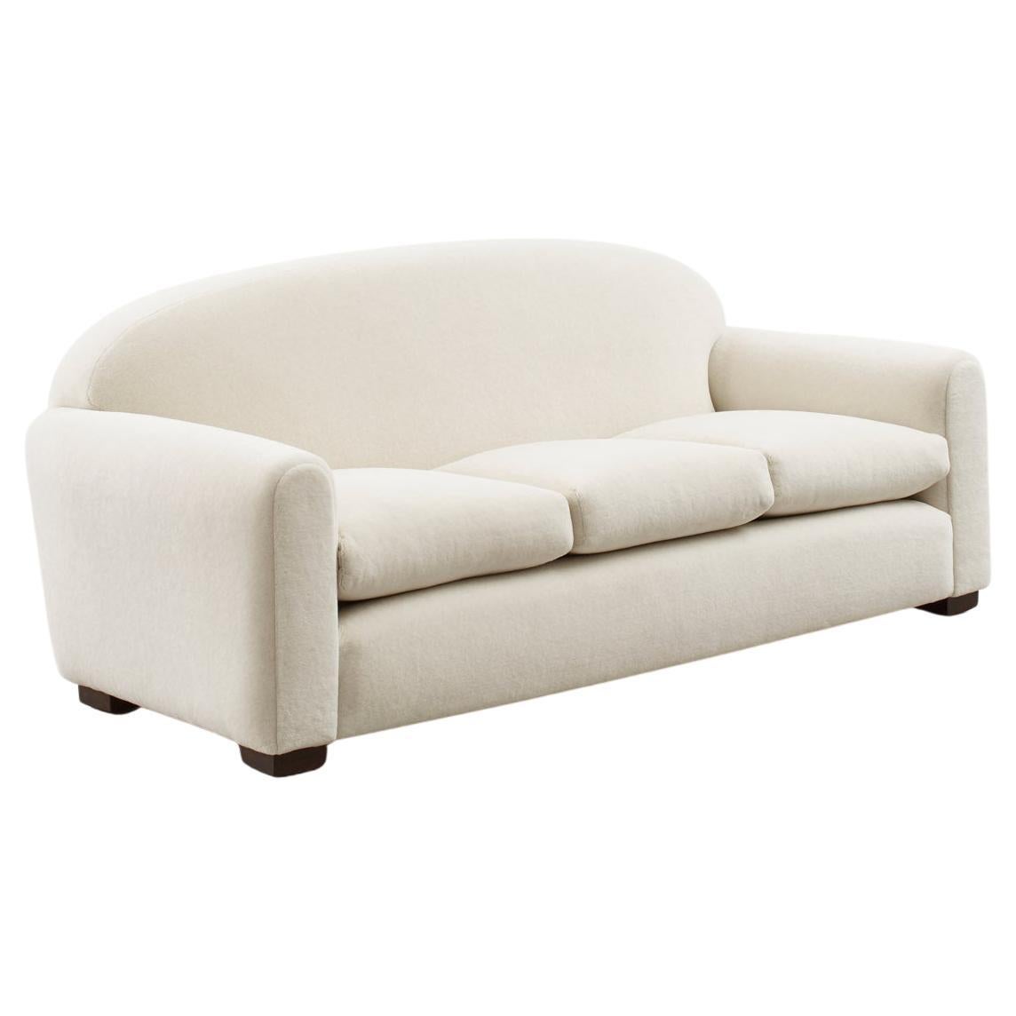 Art Deco Three-seater club sofa - France, 1930s For Sale