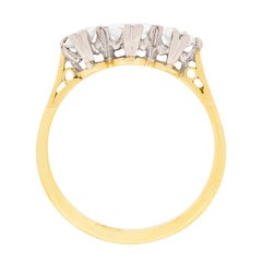 Art Deco Three-Stone Diamond Engagement Ring, circa 1930s