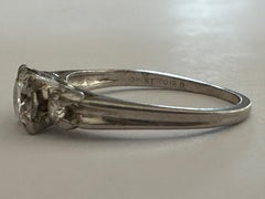 Art Deco Three-Stone Diamond Engagement Ring