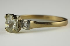 Art Deco Three-Stone Diamond Engagement Ring